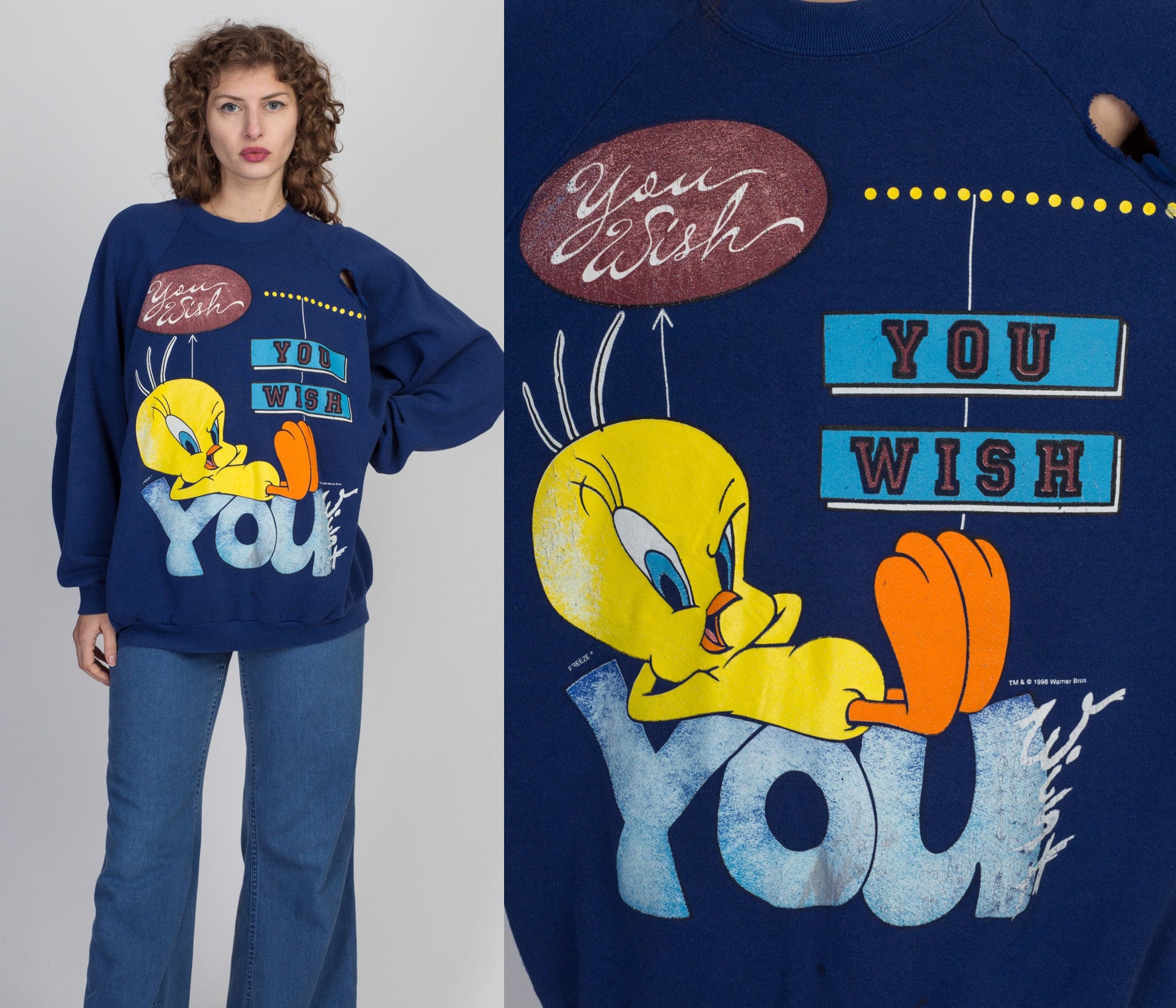 90s Tweety Bird "You Wish" Sweatshirt - XXL 