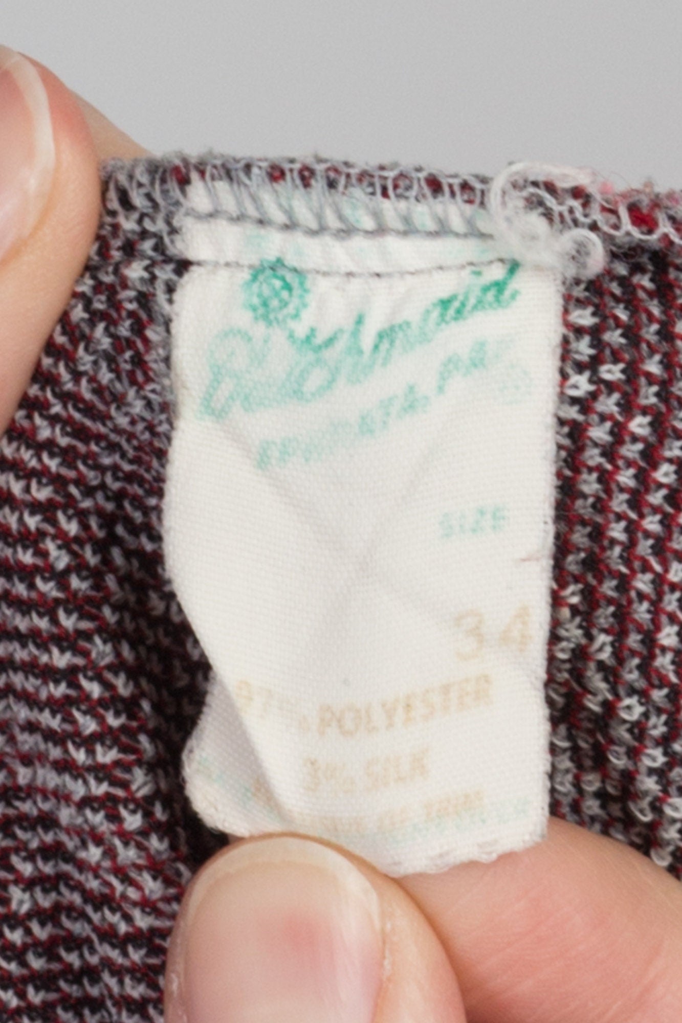 70s Striped Knit Shawl Collar Cardigan - Small 