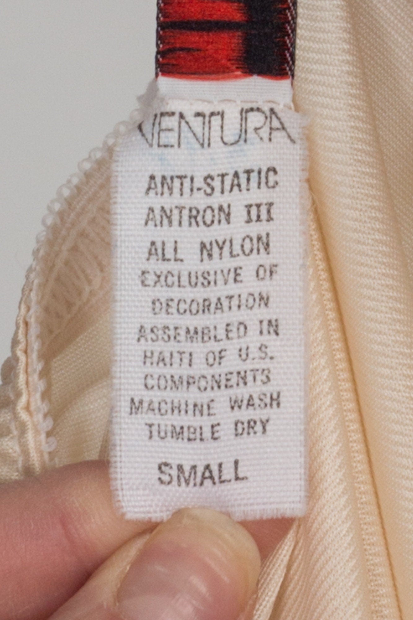 80s Ivory Mini Skirt Slip - Small 