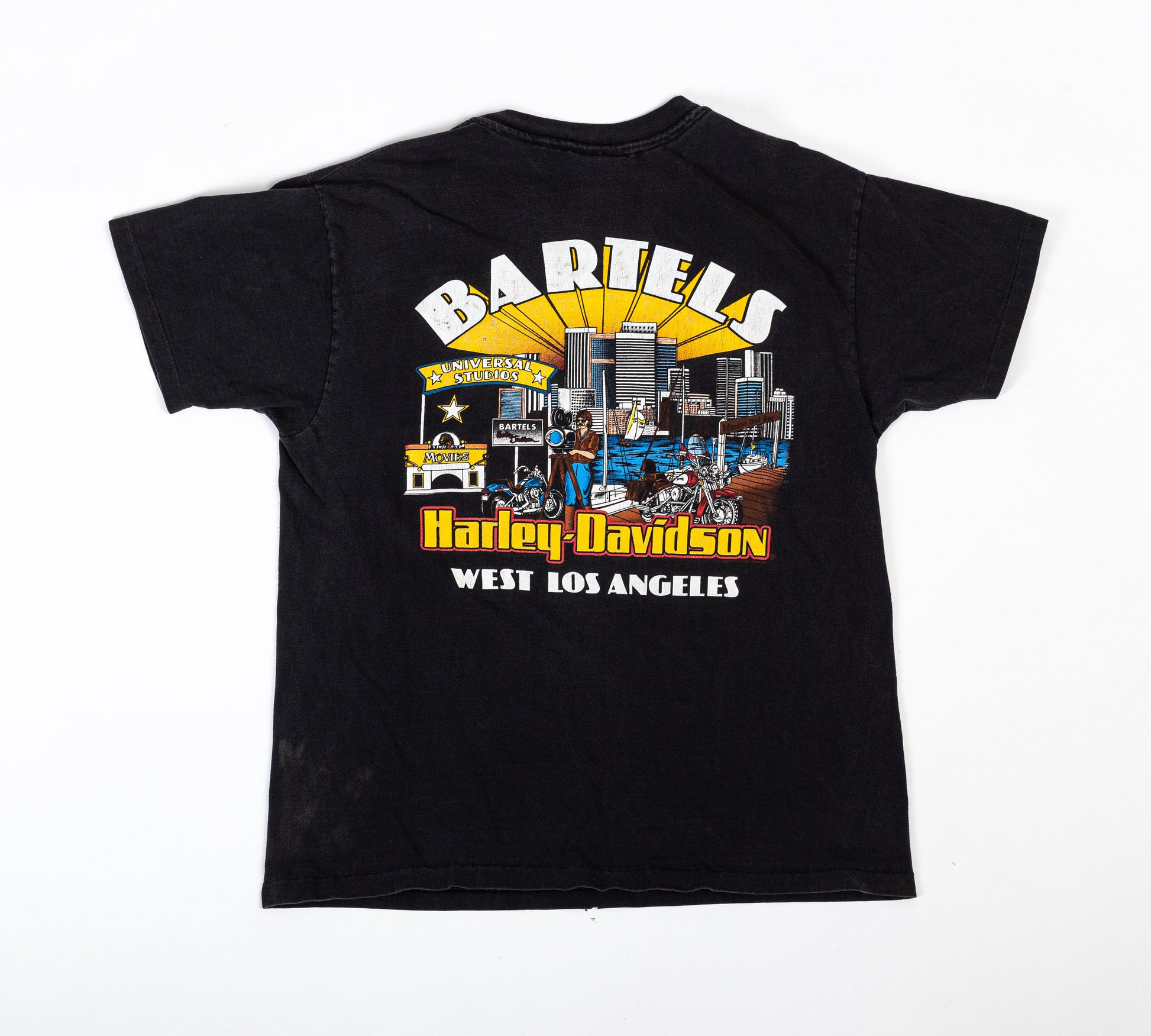 90s Bartels West LA Harley Davidson T Shirt - Unisex Large 