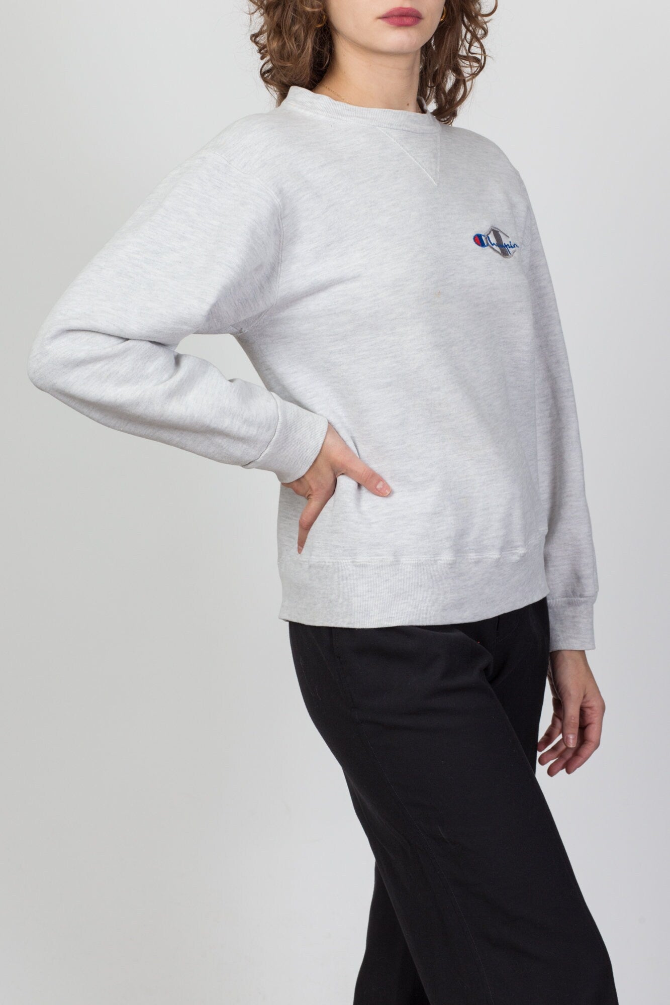 Vintage Champion Made In USA Grey V Stitch Sweatshirt - Men\'s Small, W –  Flying Apple Vintage | Sweatshirts