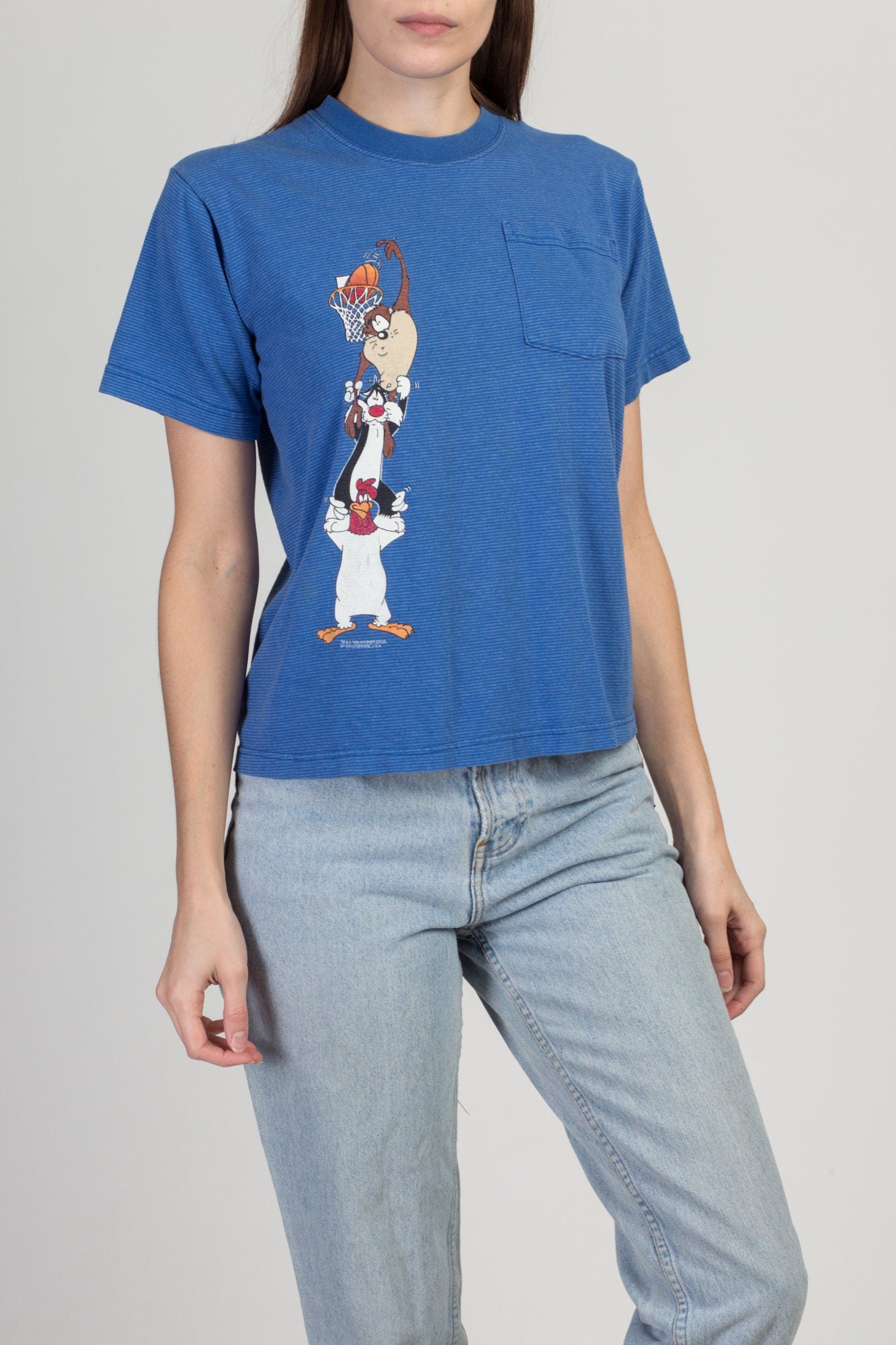 90s Looney Tunes Basketball T Shirt - Small 