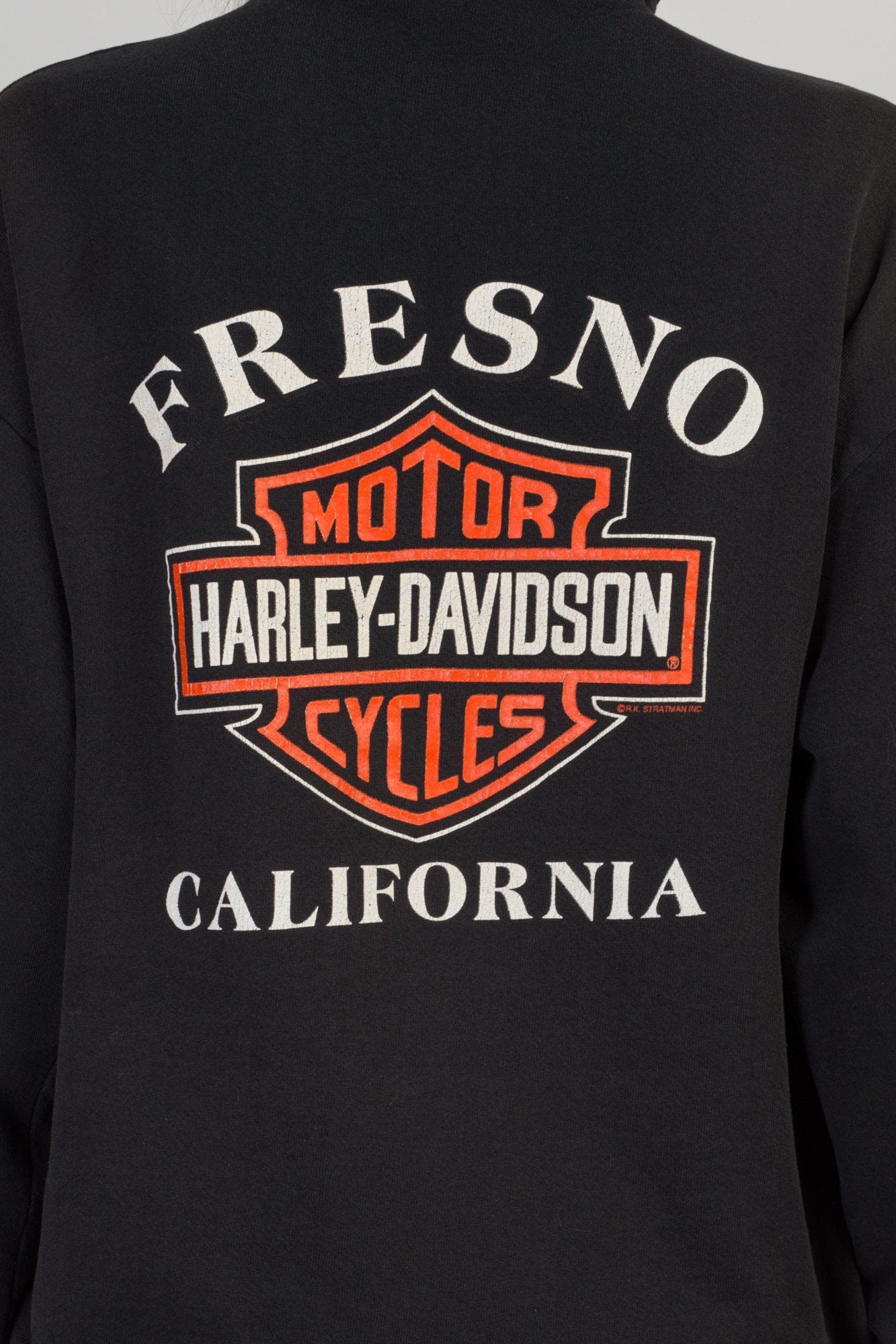 90s Harley Davidson Rainbow Gradient Zip Up Hoodie Men s Medium