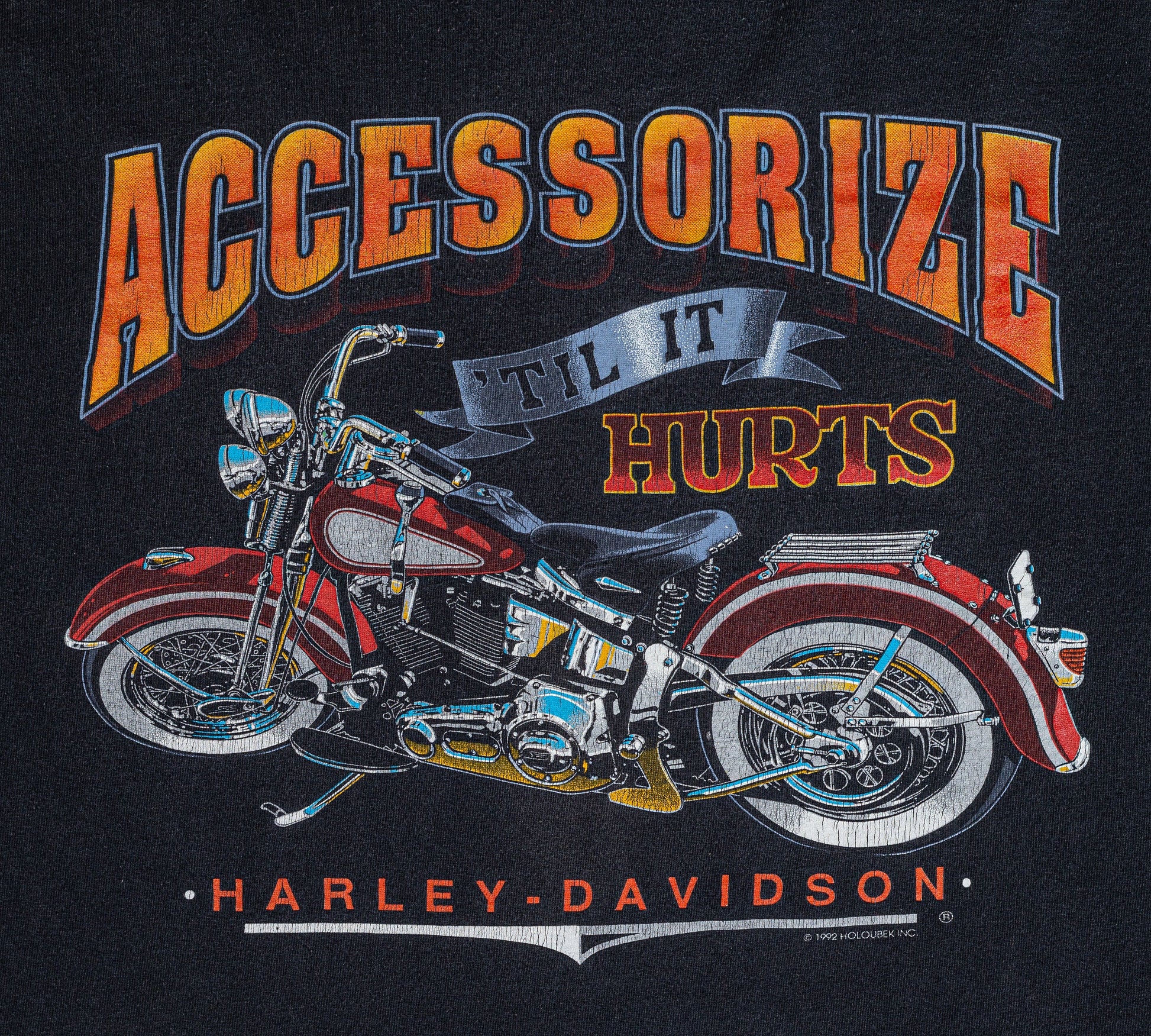 90s Harley Davidson "Accessorize Til It Hurts" T Shirt - Men's XXL 