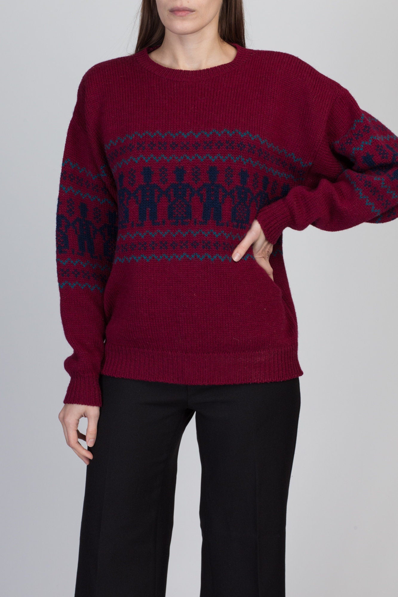 70s Pendleton Novelty Knit Sweater - Men's Medium, Women's Large 