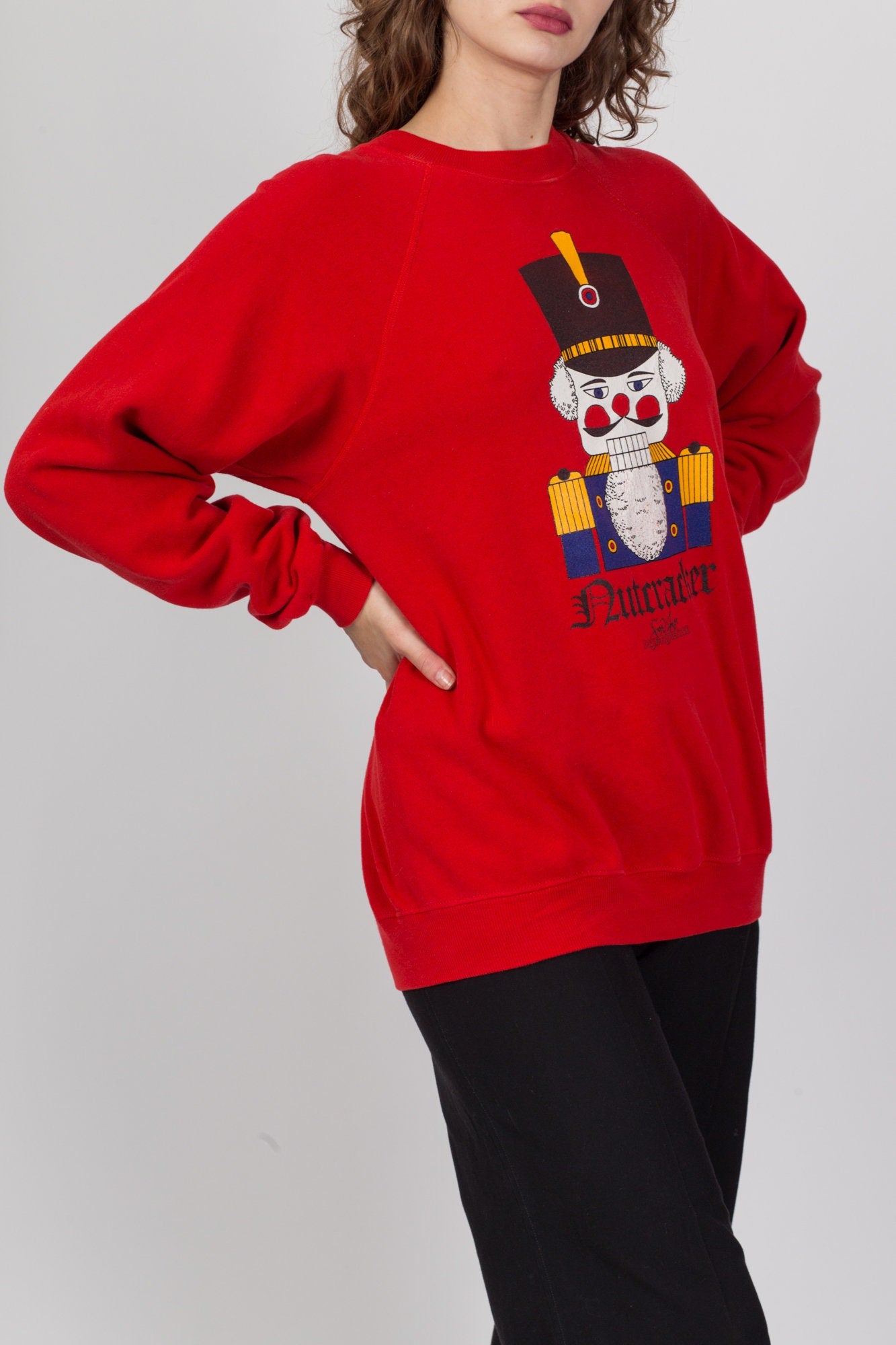 80s Nutcracker Christmas Sweatshirt - Men's Large, Women's XL 