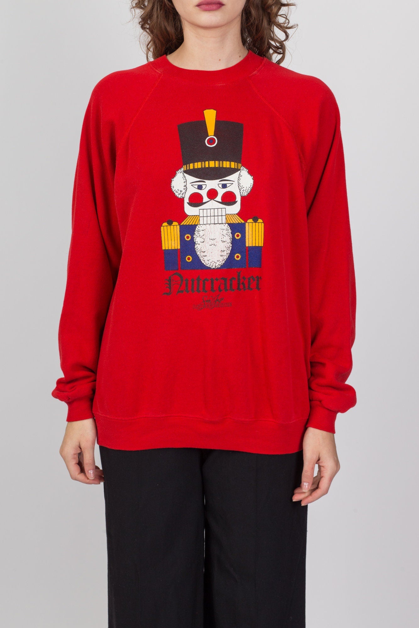 80s Nutcracker Christmas Sweatshirt - Men's Large, Women's XL 