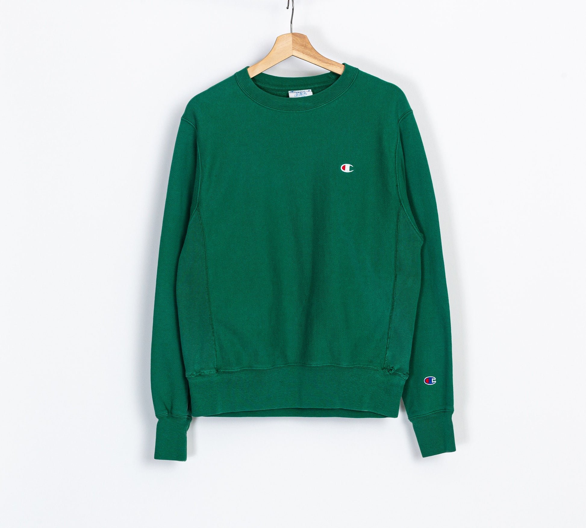 Vintage Champion Reverse Weave Frog Green Sweatshirt - Men's Small 