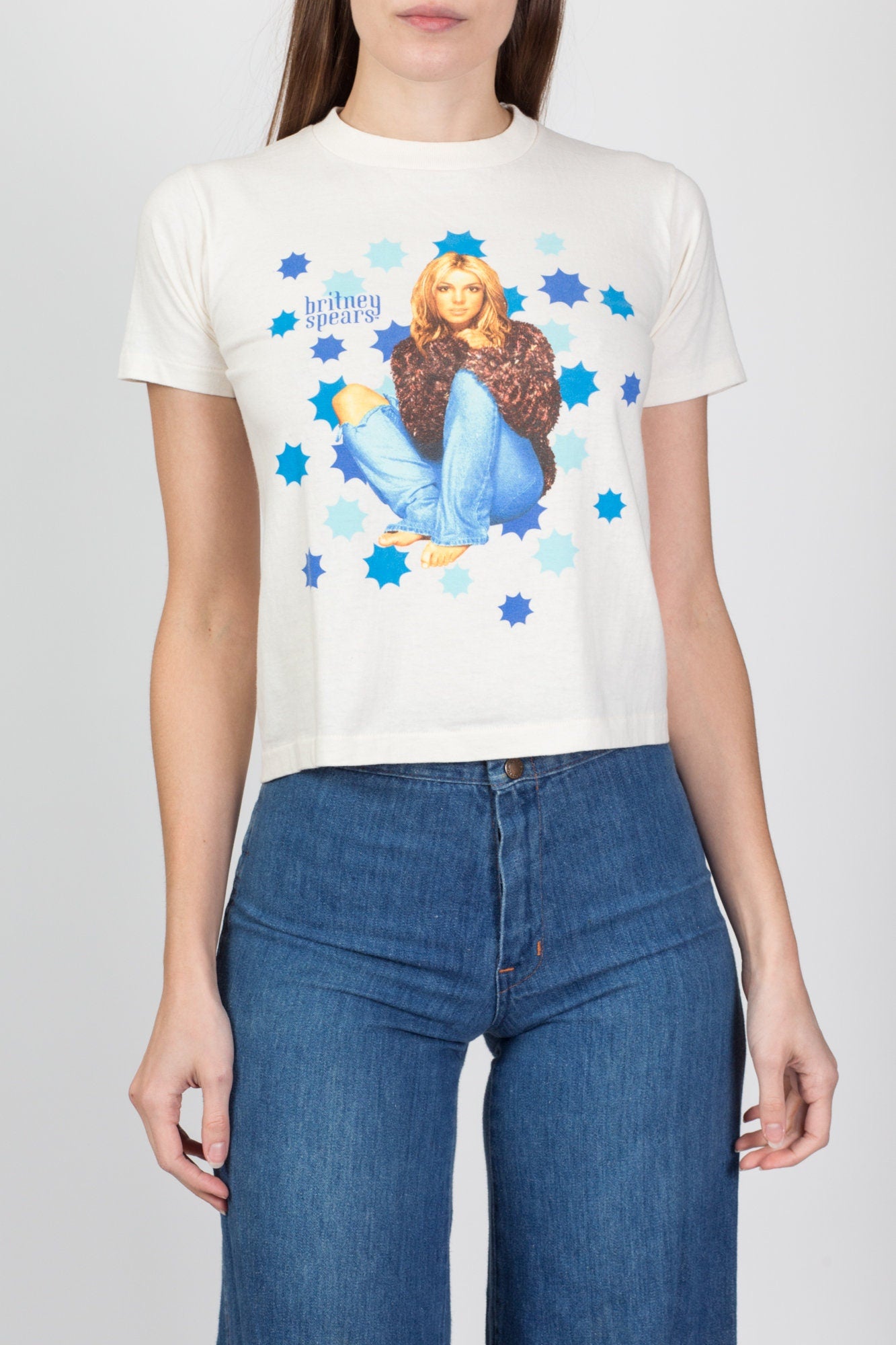 Vintage 90s Y2K Britney Spears Cropped T Shirt - Petite XS 