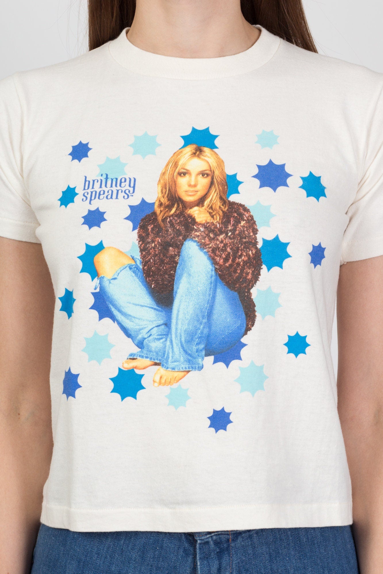 Vintage 90s Y2K Britney Spears Cropped T Shirt - Petite XS 
