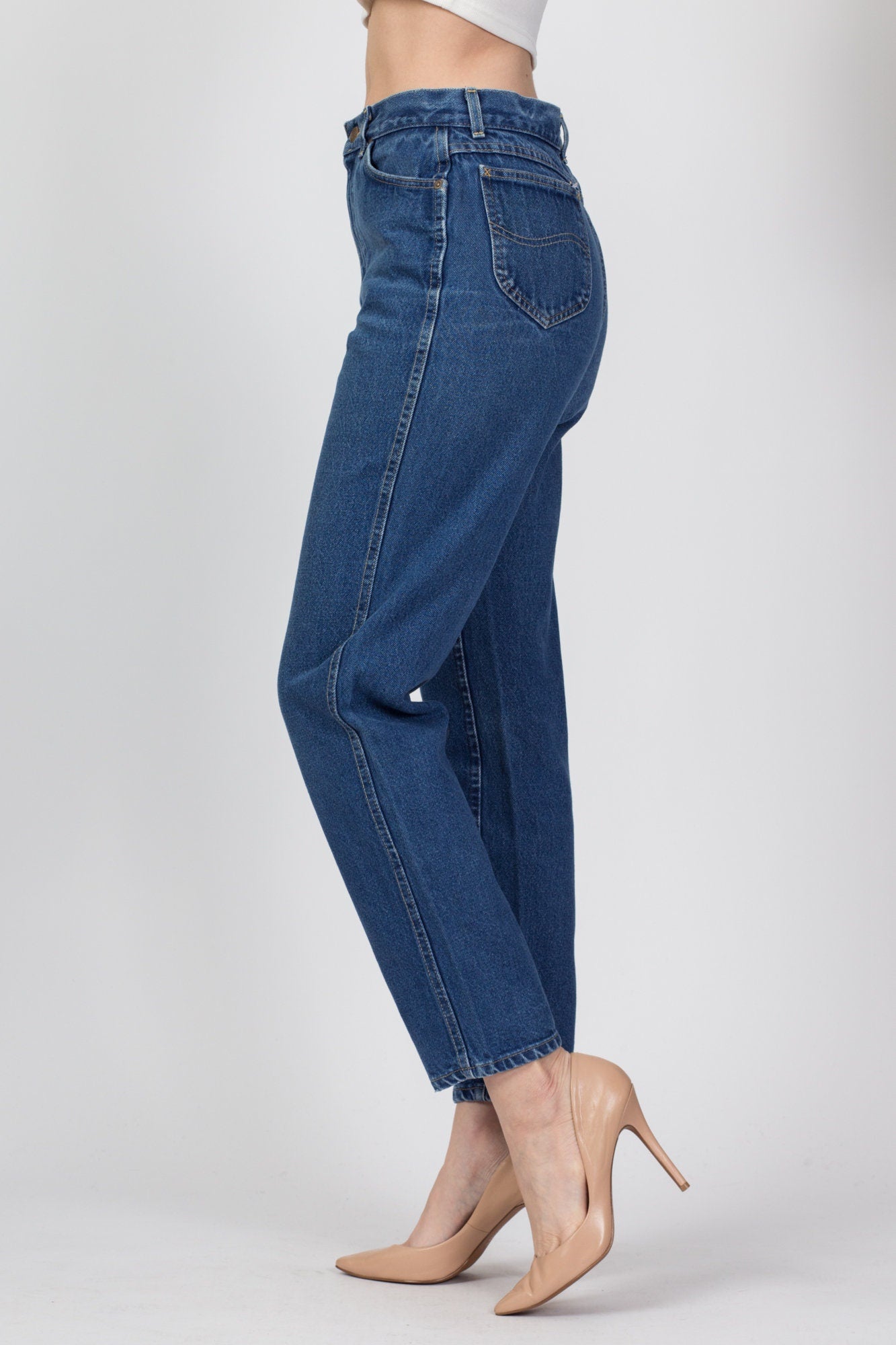 80s Lee High Waisted Mom Jeans - Large Tall, 32 – Flying Apple Vintage