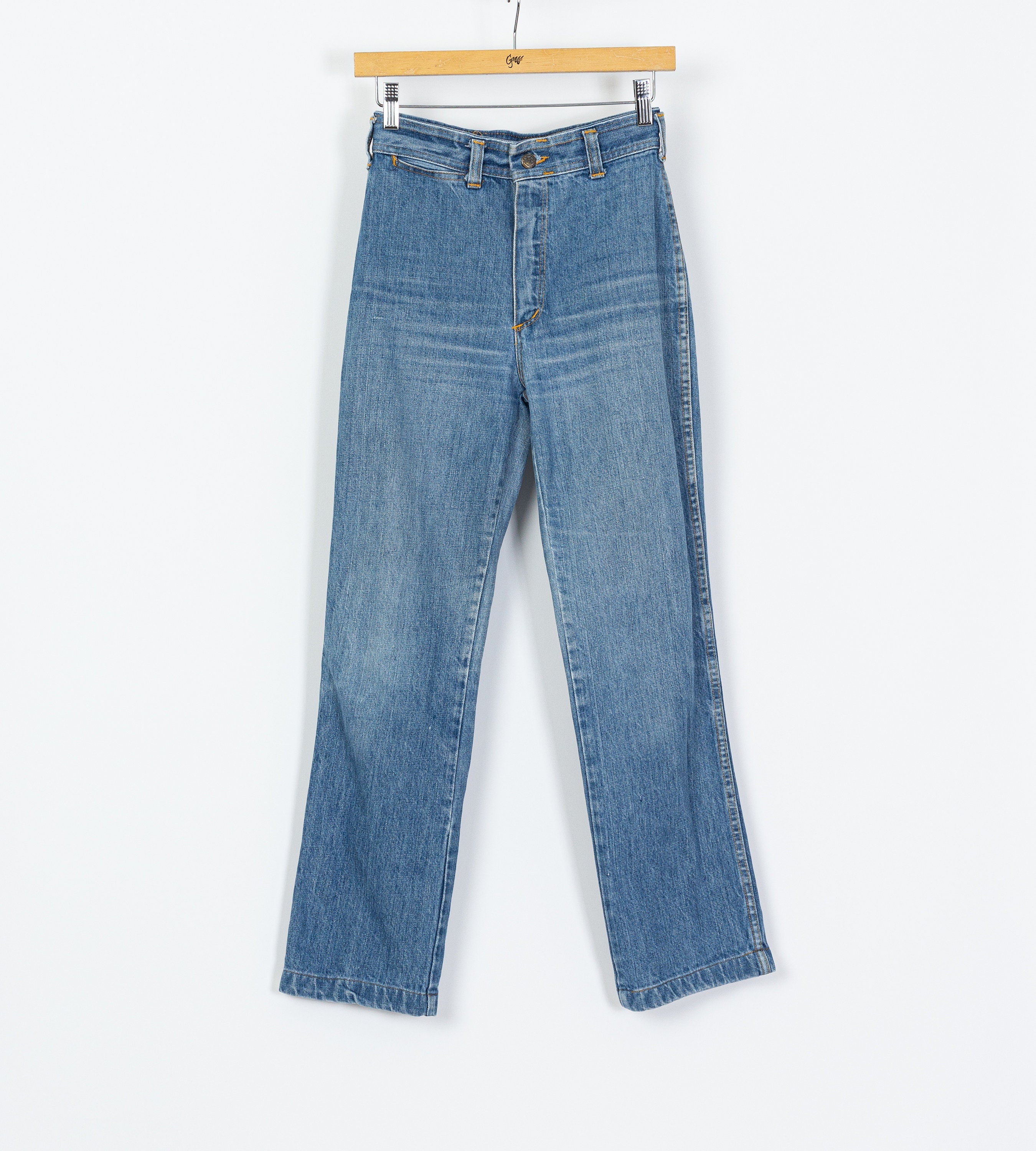 70s 80s Shooting Star Jeans Extra Small 24.5 Flying Apple Vintage