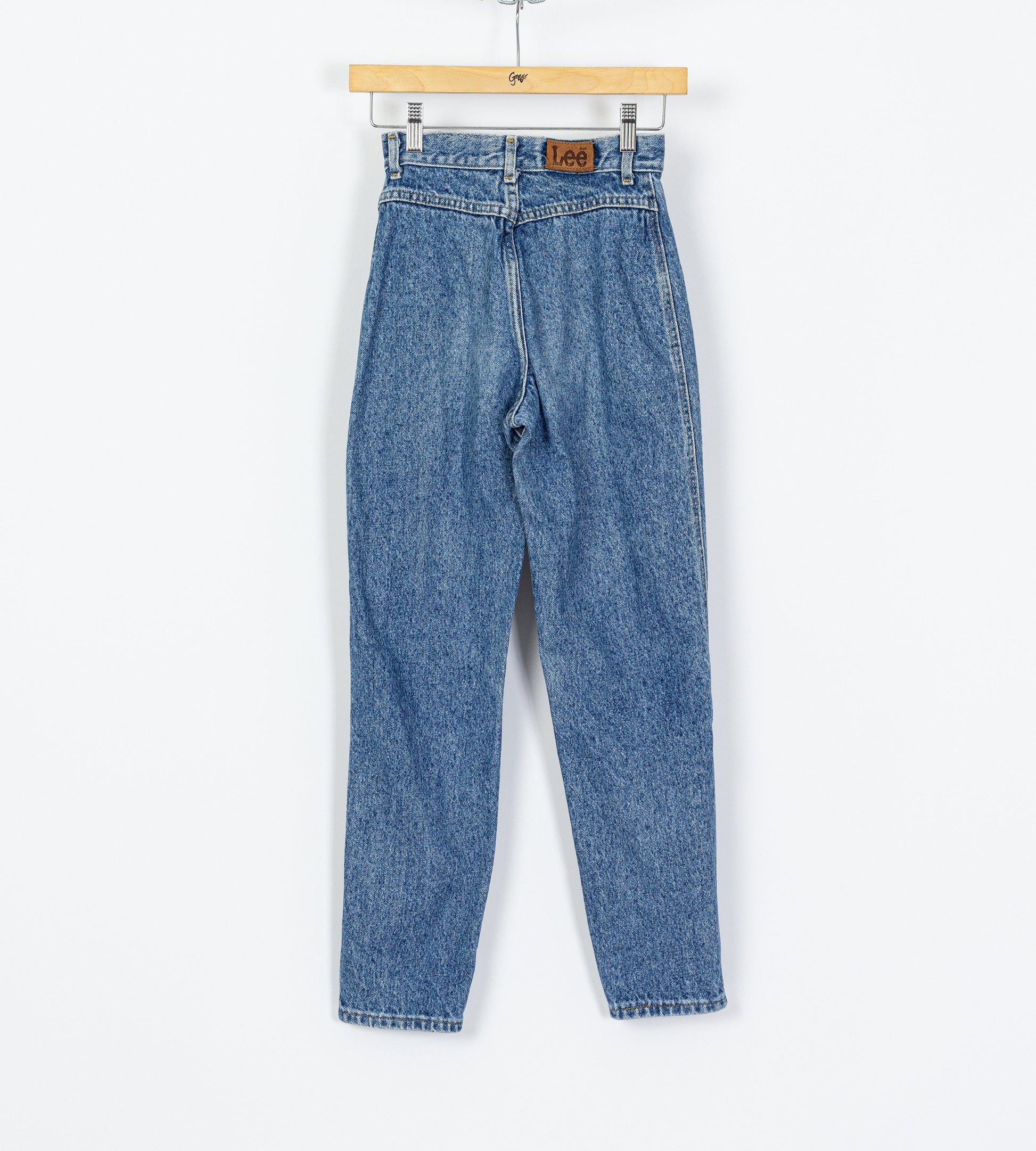 80s Lee Acid Wash High Waist Mom Jeans - XXS 