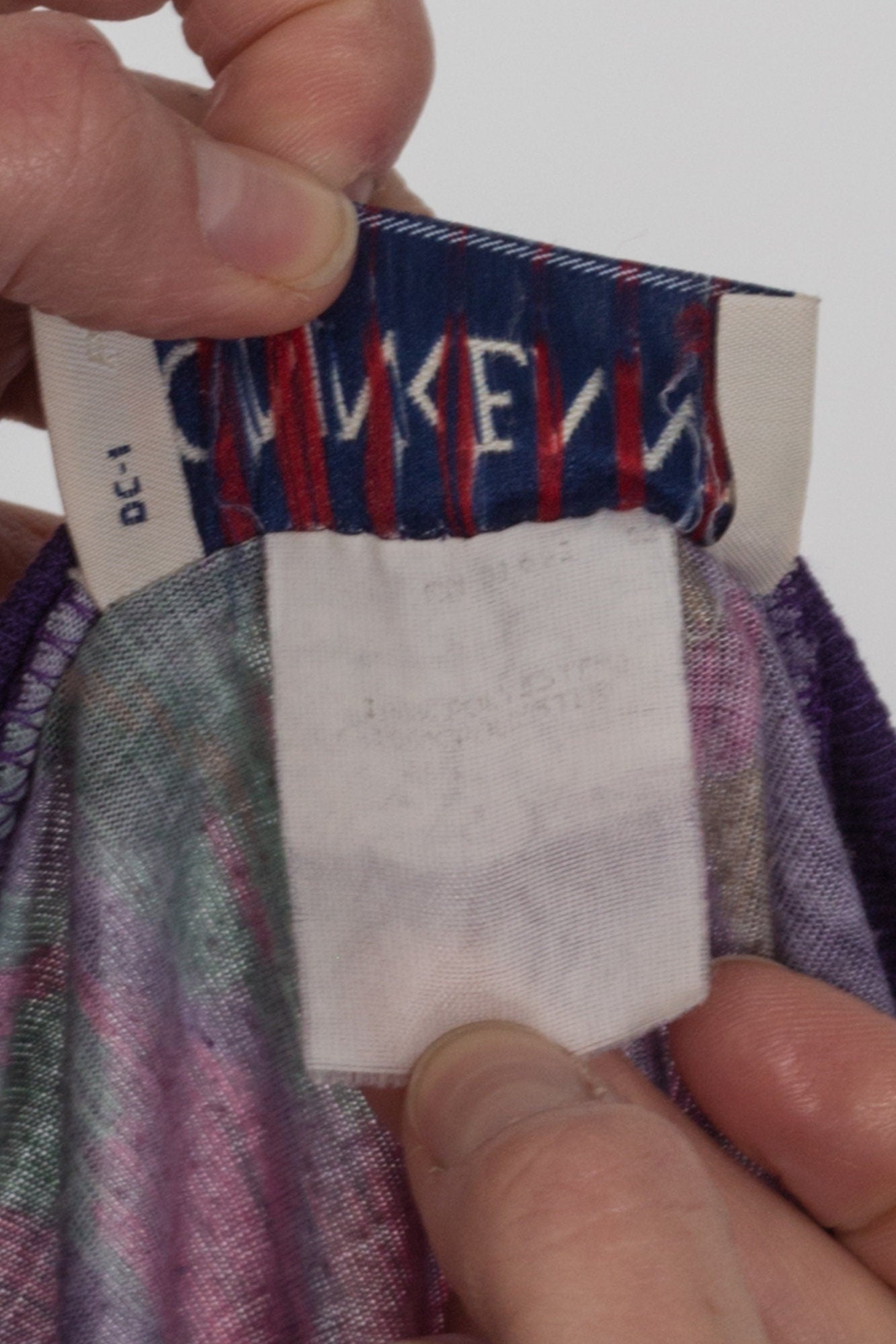 80s Purple Floral Print Shirt - Medium 