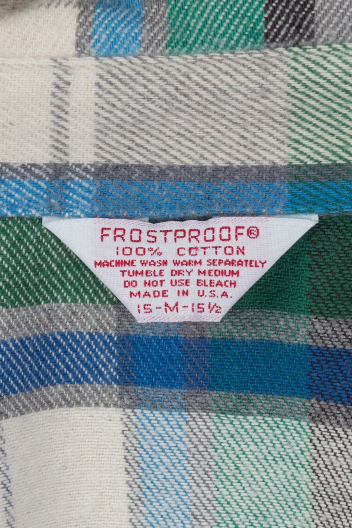 70s 80s Frostproof Plaid Cotton Workwear Shirt - Men's Medium 