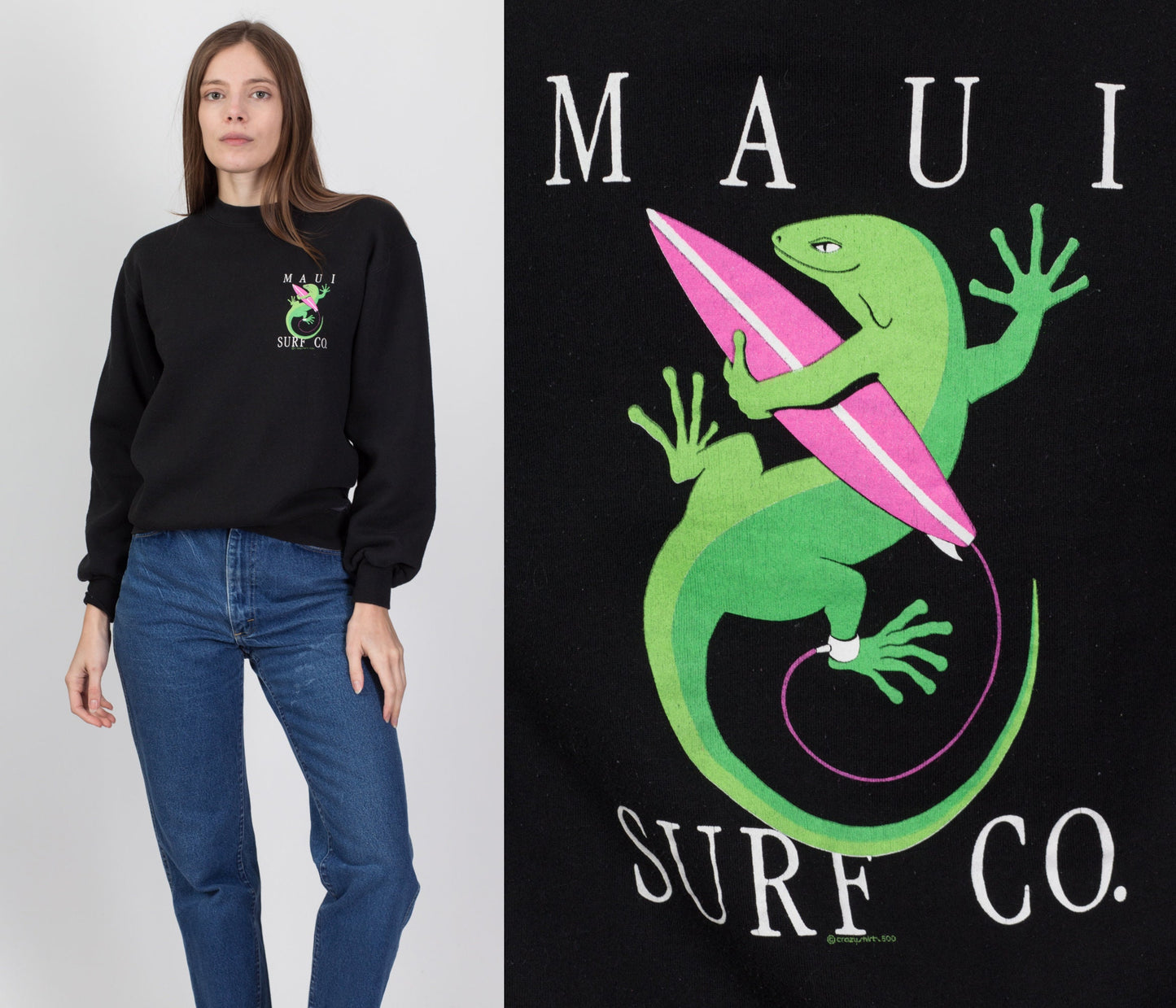 90s Maui Surf Company Sweatshirt - Men's Small, Women's Medium 