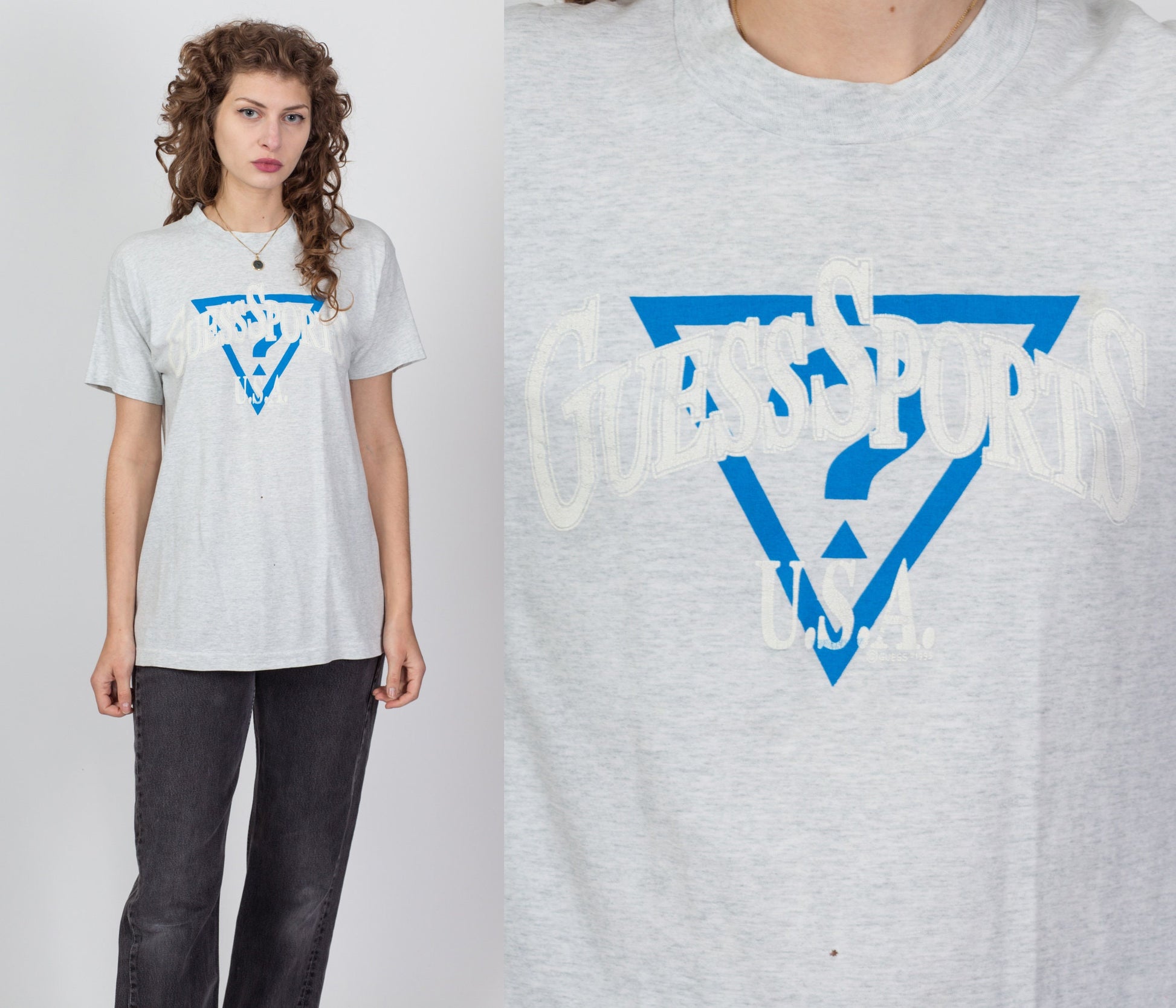 Vintage 90s Guess Sports T Shirt - Unisex Medium 