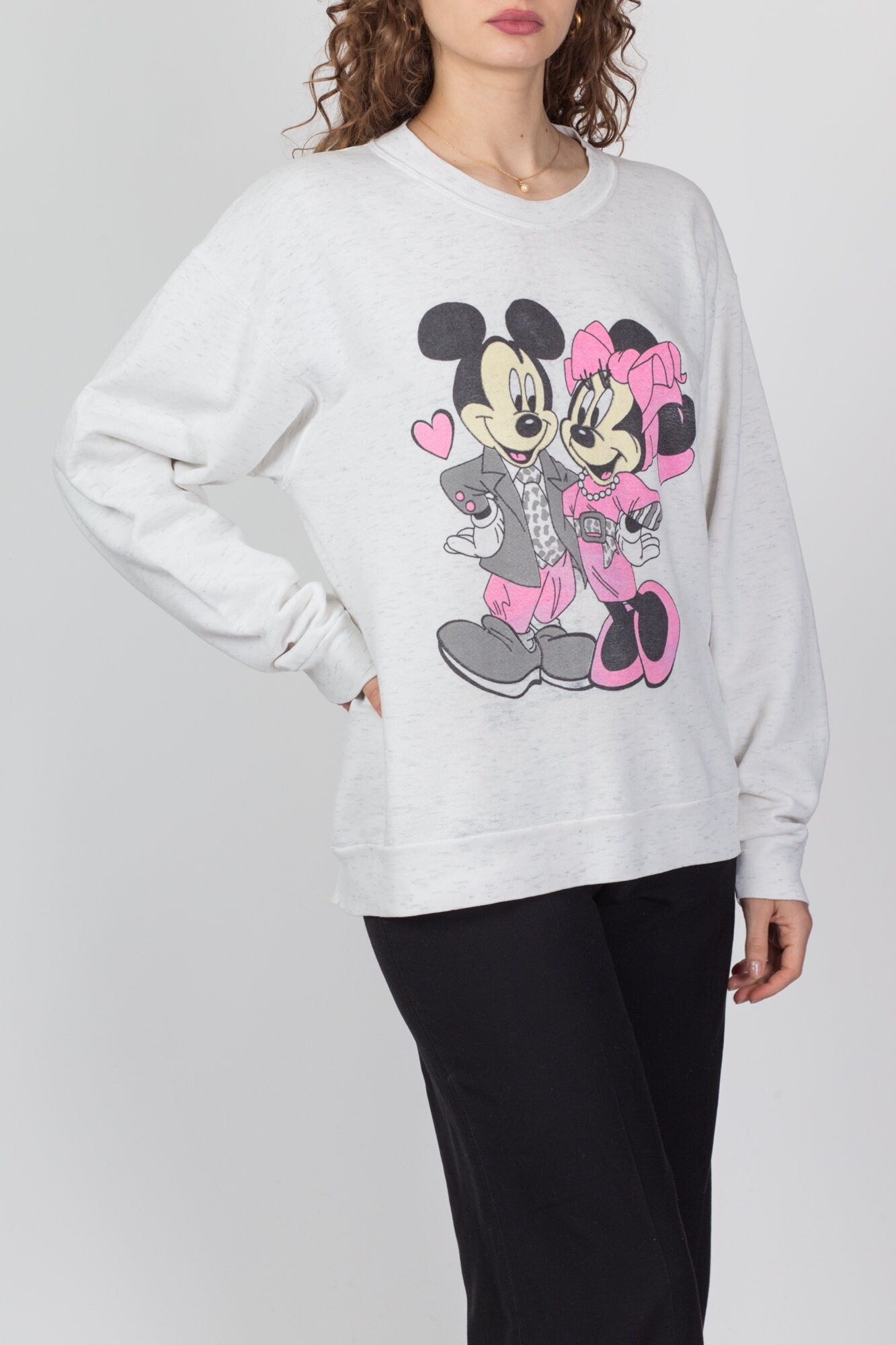 90s Mickey & Minnie Mouse Sweatshirt - Men's Large, Women's XL