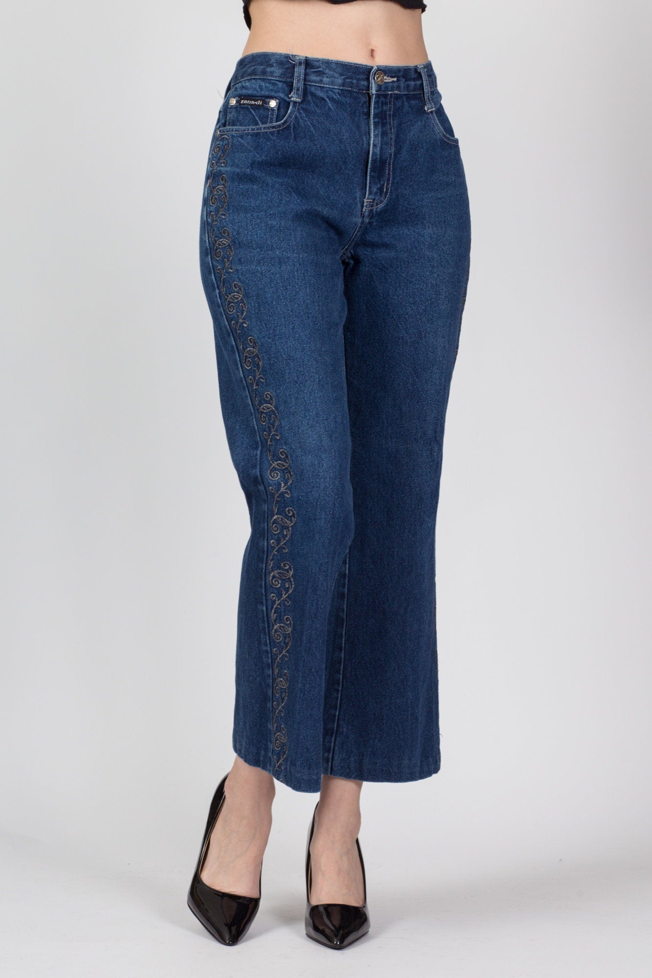 90s Embellished Kick Flare Jeans - Medium, 31" 