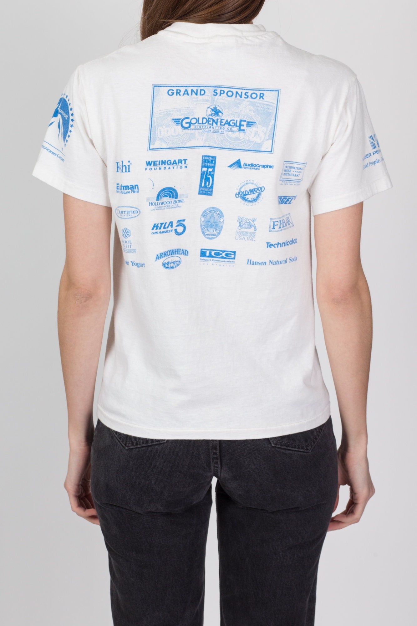 1992 Hollywood Los Angeles Marathon T Shirt - Small 