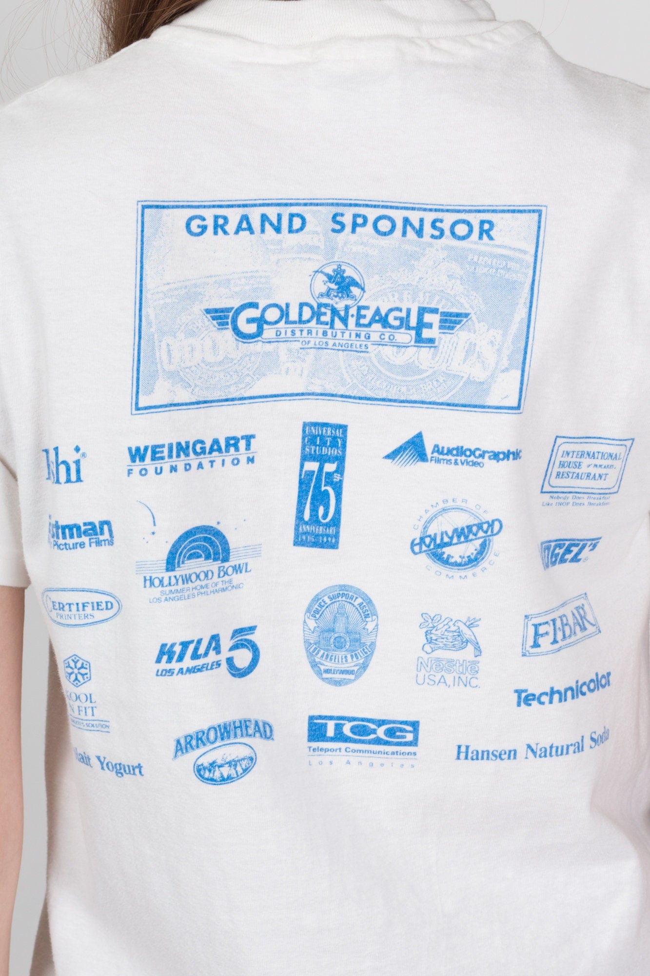 1992 Hollywood Los Angeles Marathon T Shirt - Small 