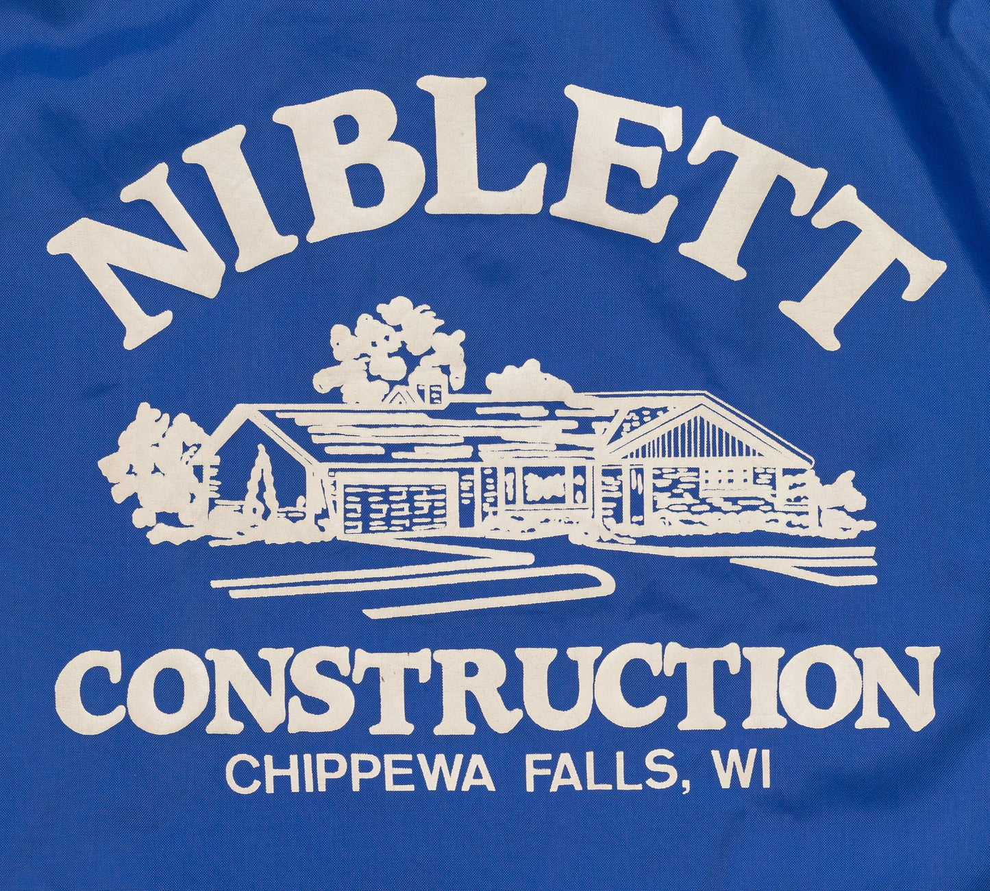 80s Niblett Construction Varsity Windbreaker - Men's Large 