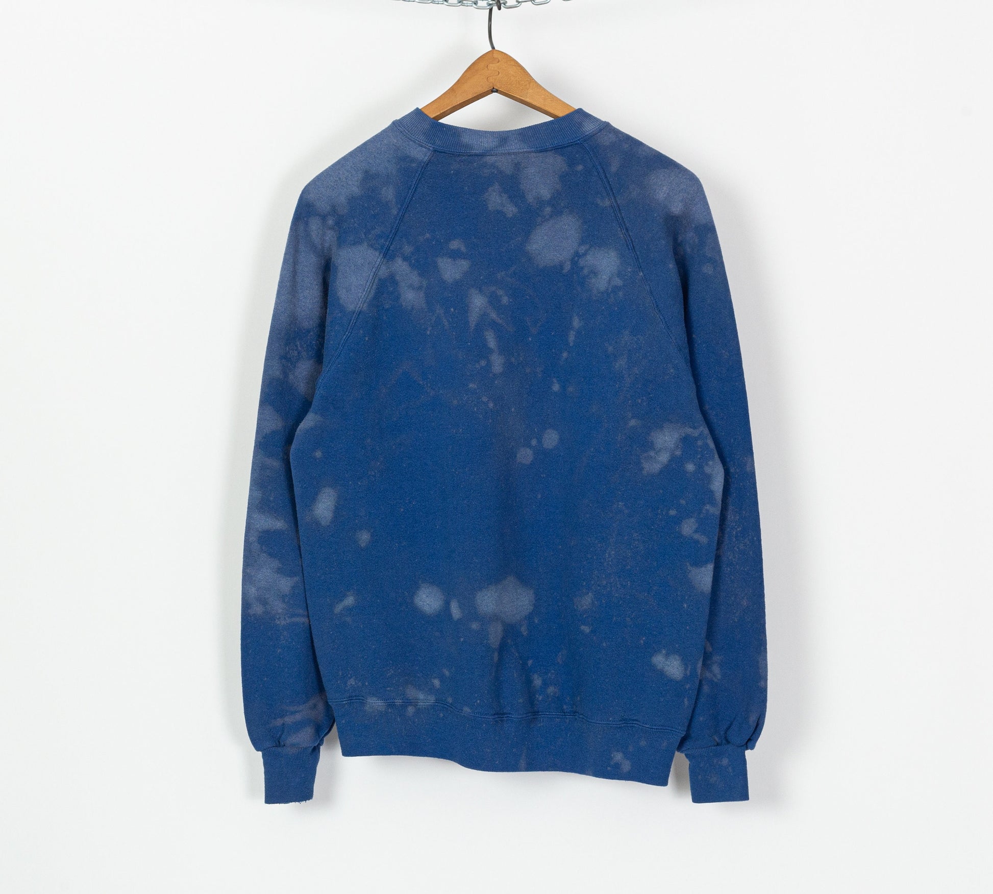 90s Blue Reverse Tie Dye Sweatshirt - Men's Medium Short, Women's Large 