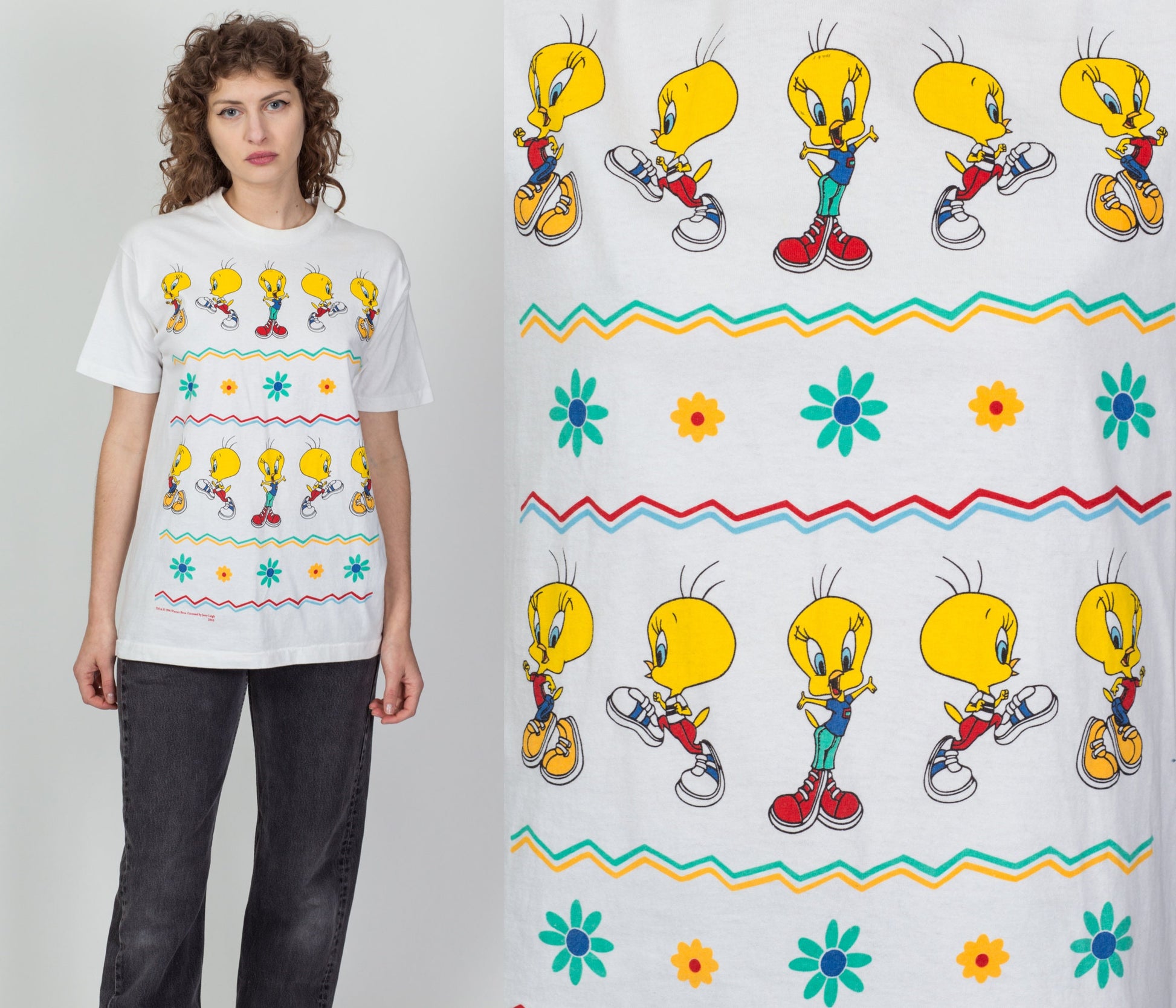 90s Tweety Bird T Shirt - Men's Medium, Women's Large 