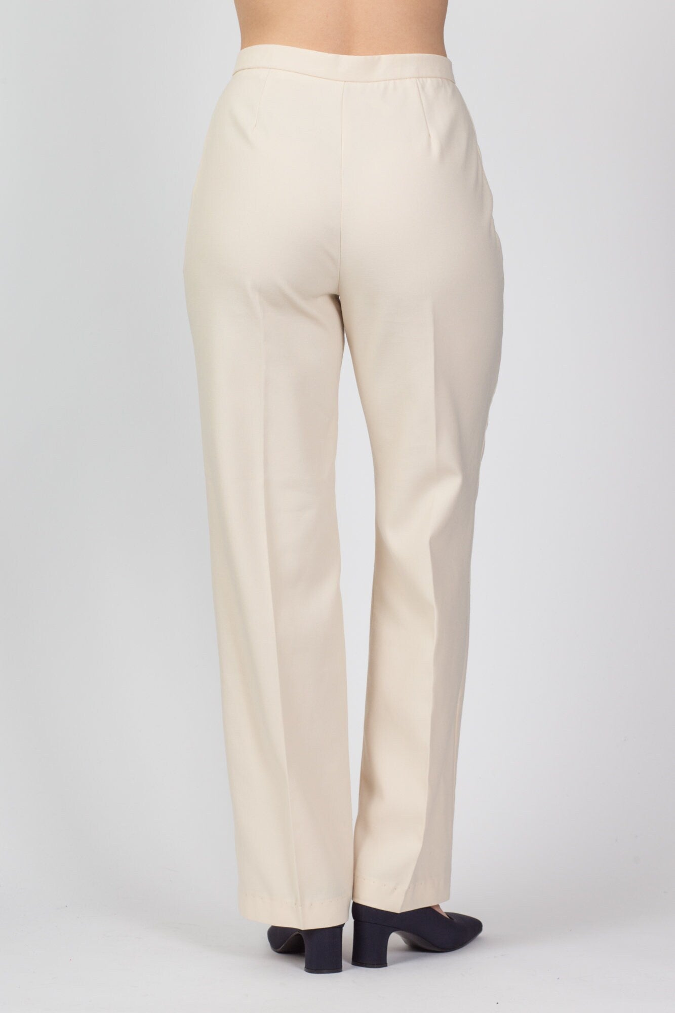80s Buttercup Yellow High Waist Trousers - Medium, 28" 