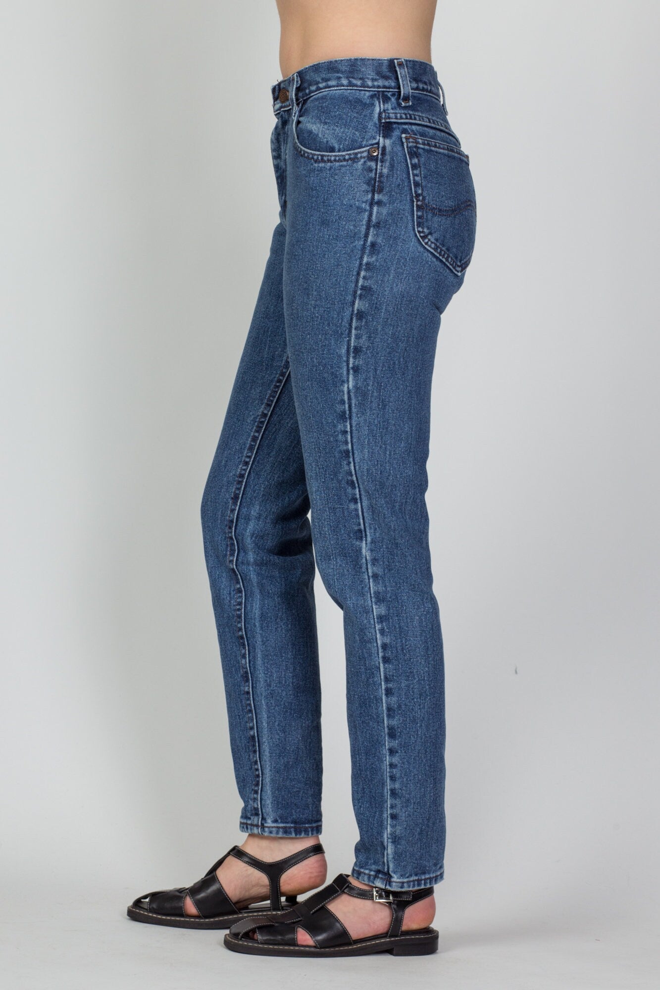 Vintage Lee Medium Wash High Waist Jeans - Petite Small, 26.5" 