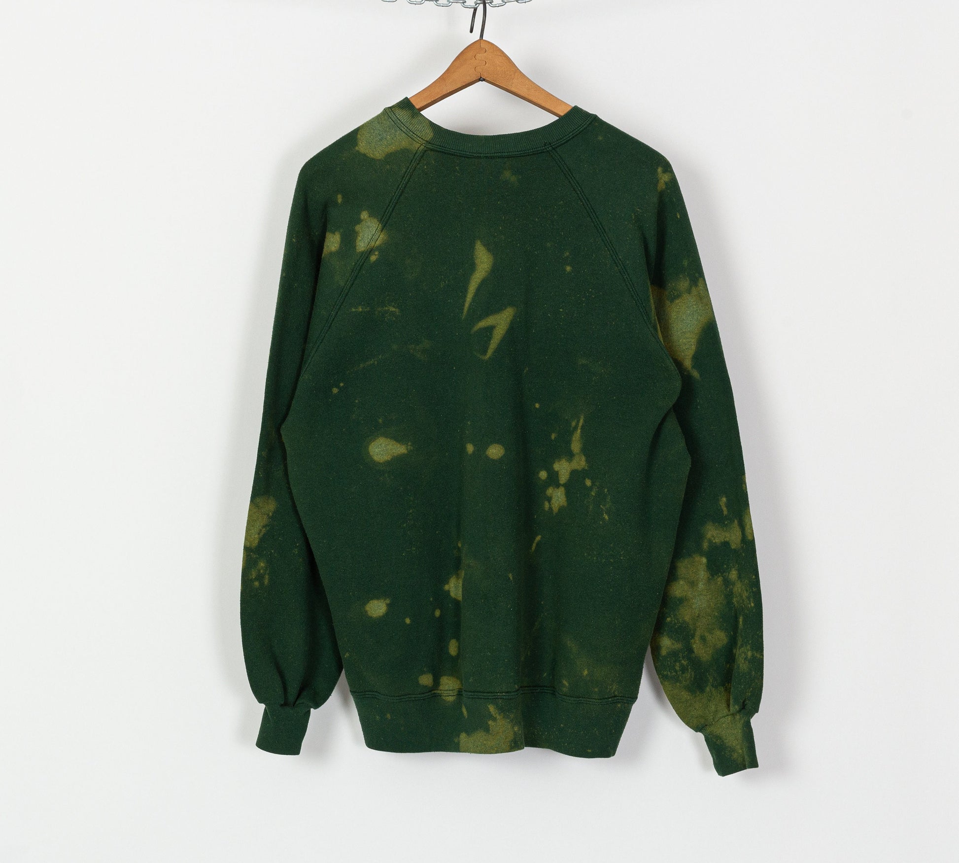 90s Green Reverse Tie Dye Sweatshirt - Men's Large Short, Women's XL 