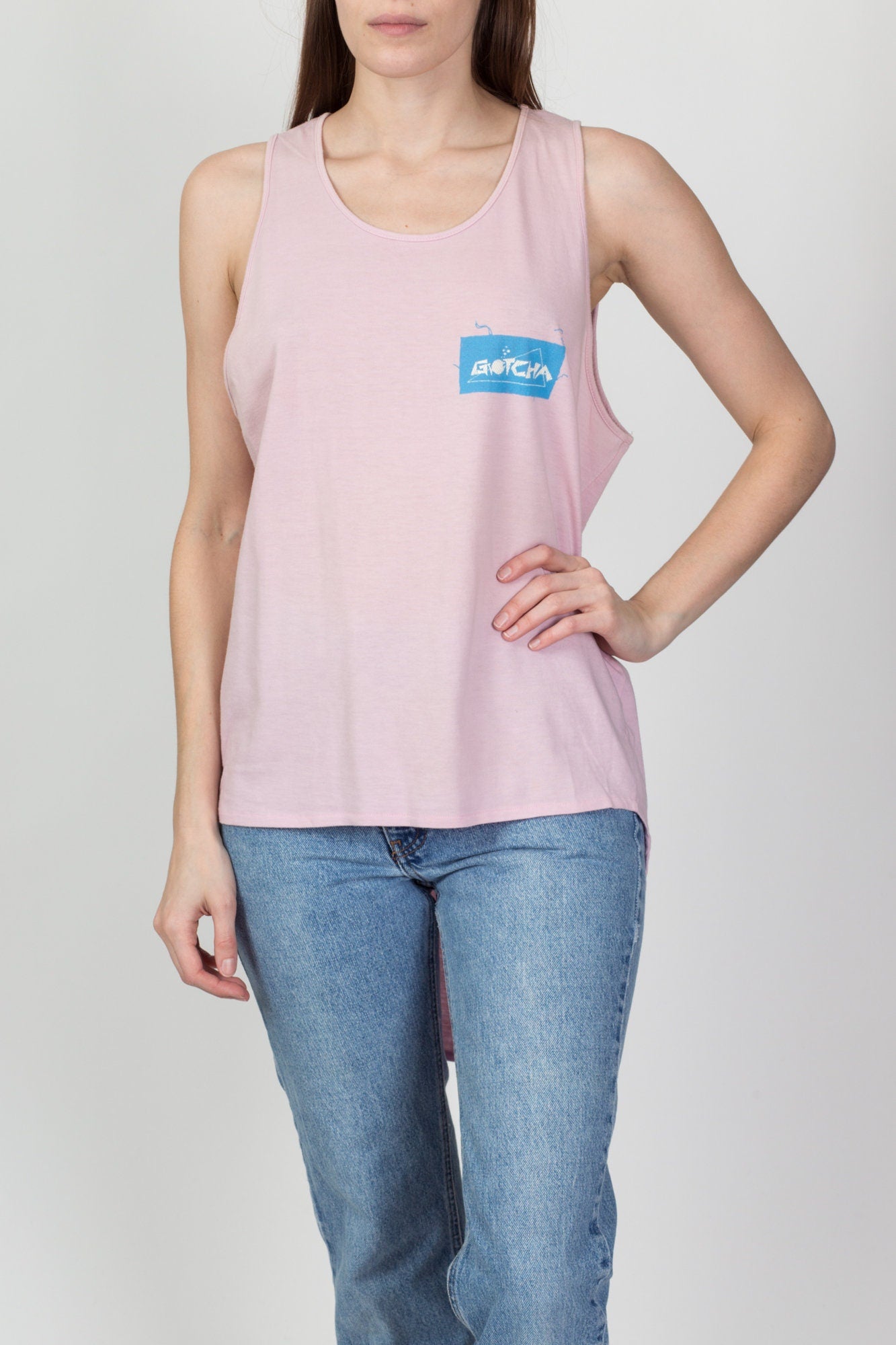 80s Gotcha Surf High Low Tank - Men's Medium, Women's Large 