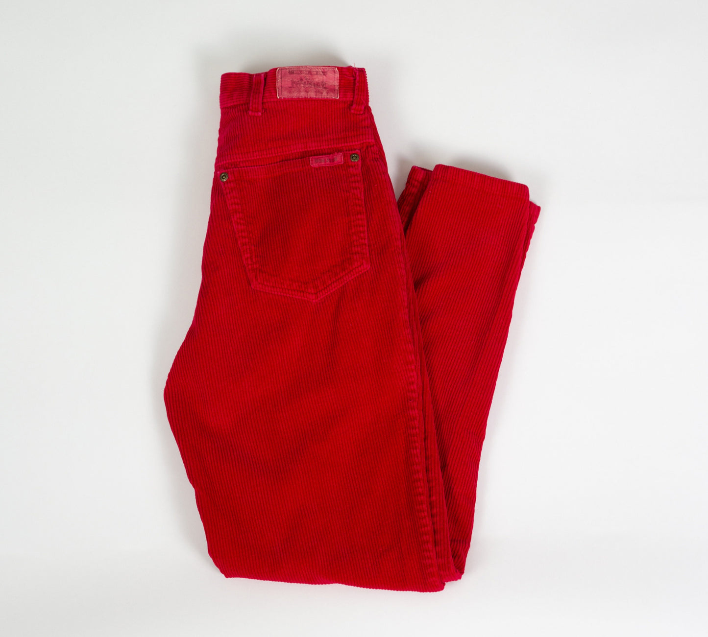 Vintage Red Corduroy High Waist Pants - Extra Small, 24" 