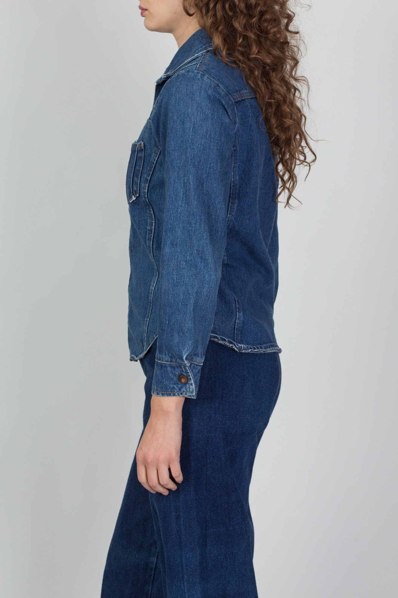 Vintage 70s 80s Gap Jean Shirt - Extra Small 