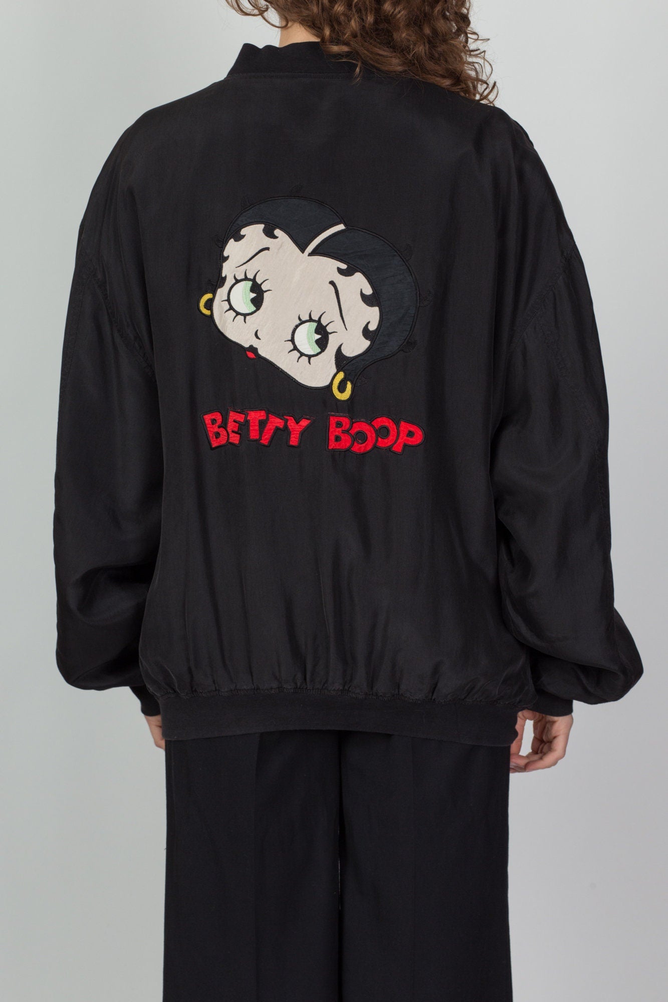 Vintage 1993 Silk Betty Boop Bomber Jacket - Men's XL 