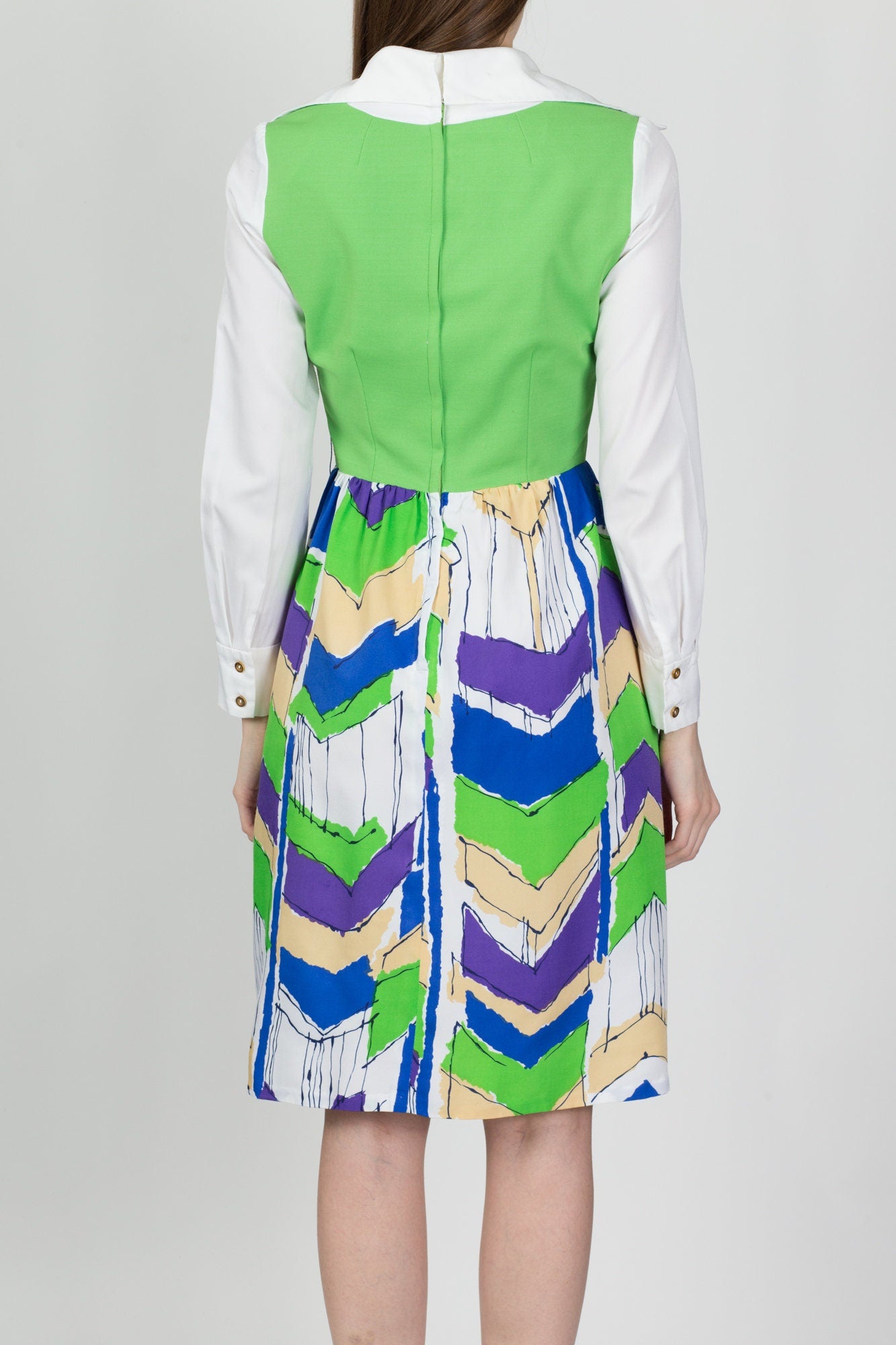 Retro 70s Fred Rothschild Dress - Small 