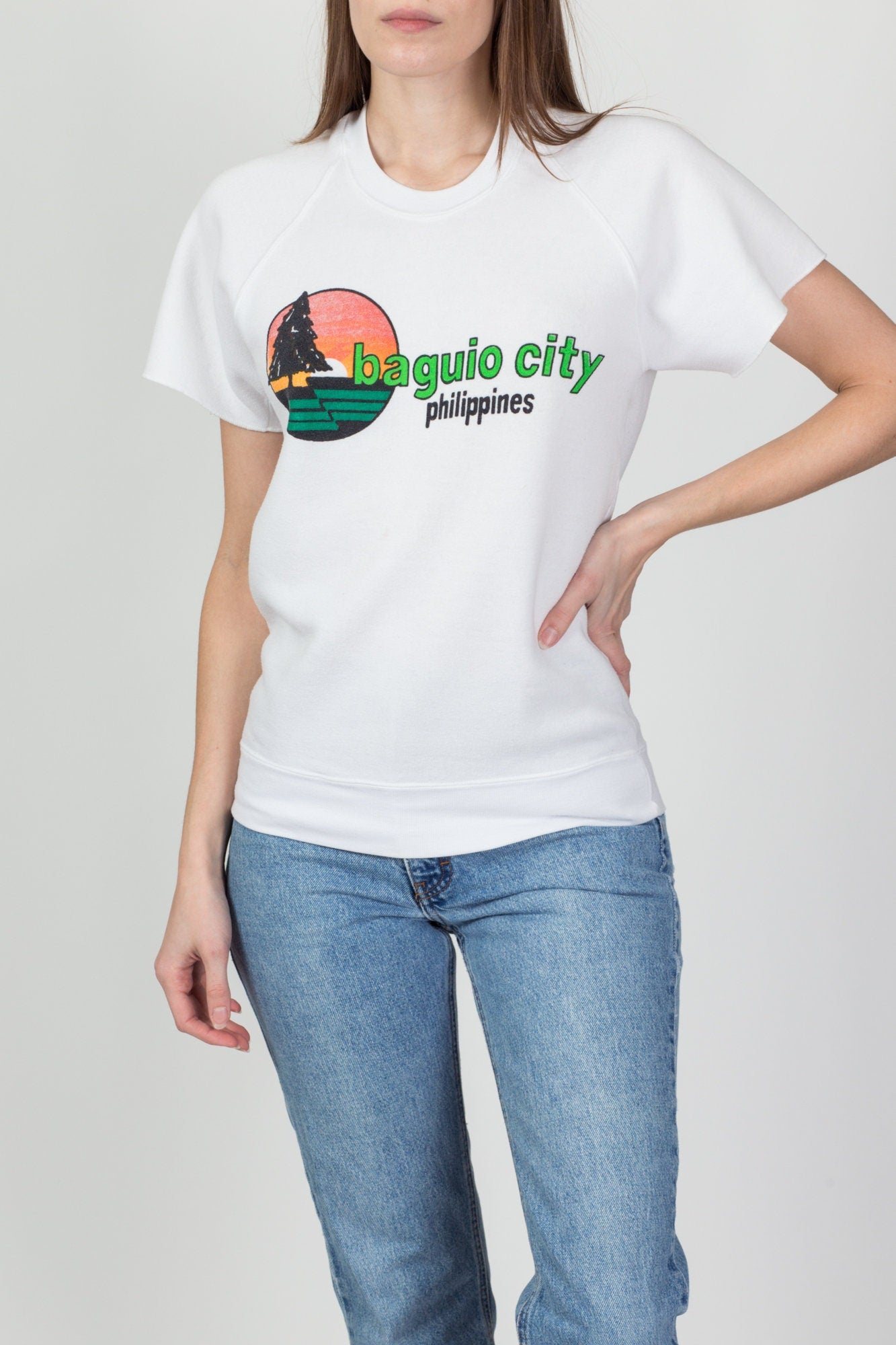80s Baguio City Philippines Sweatshirt Top - Small 