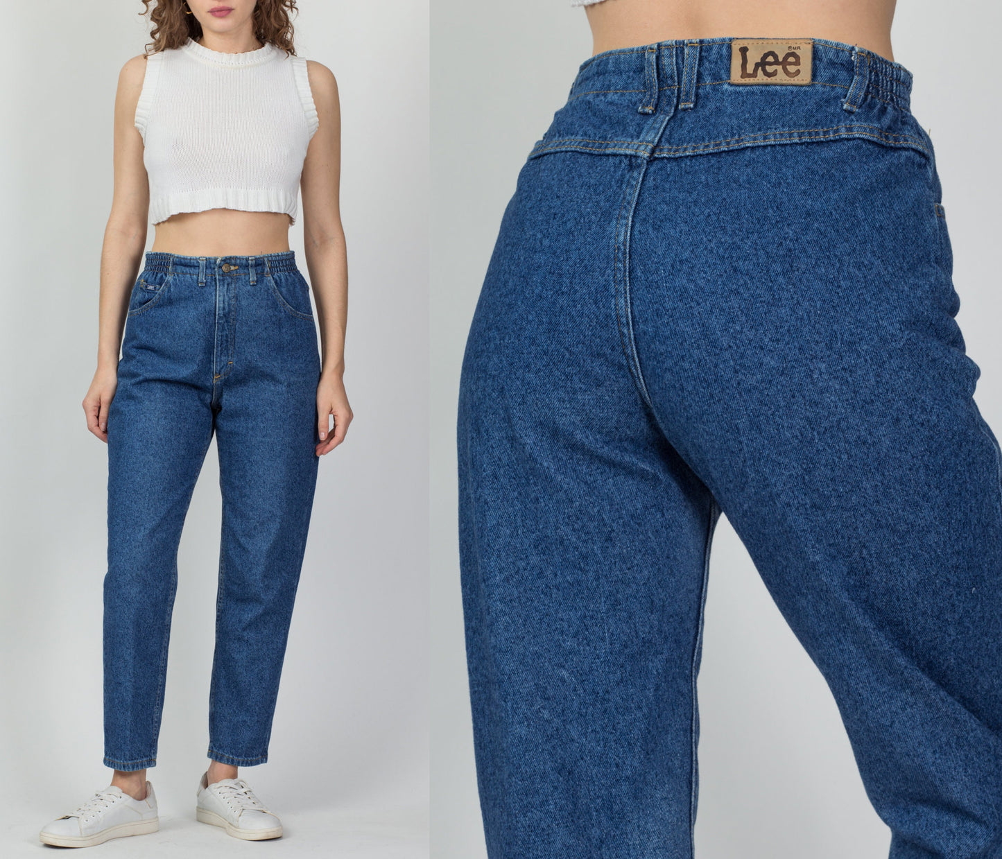 Vintage Lee High Waist Mom Jeans - Medium 