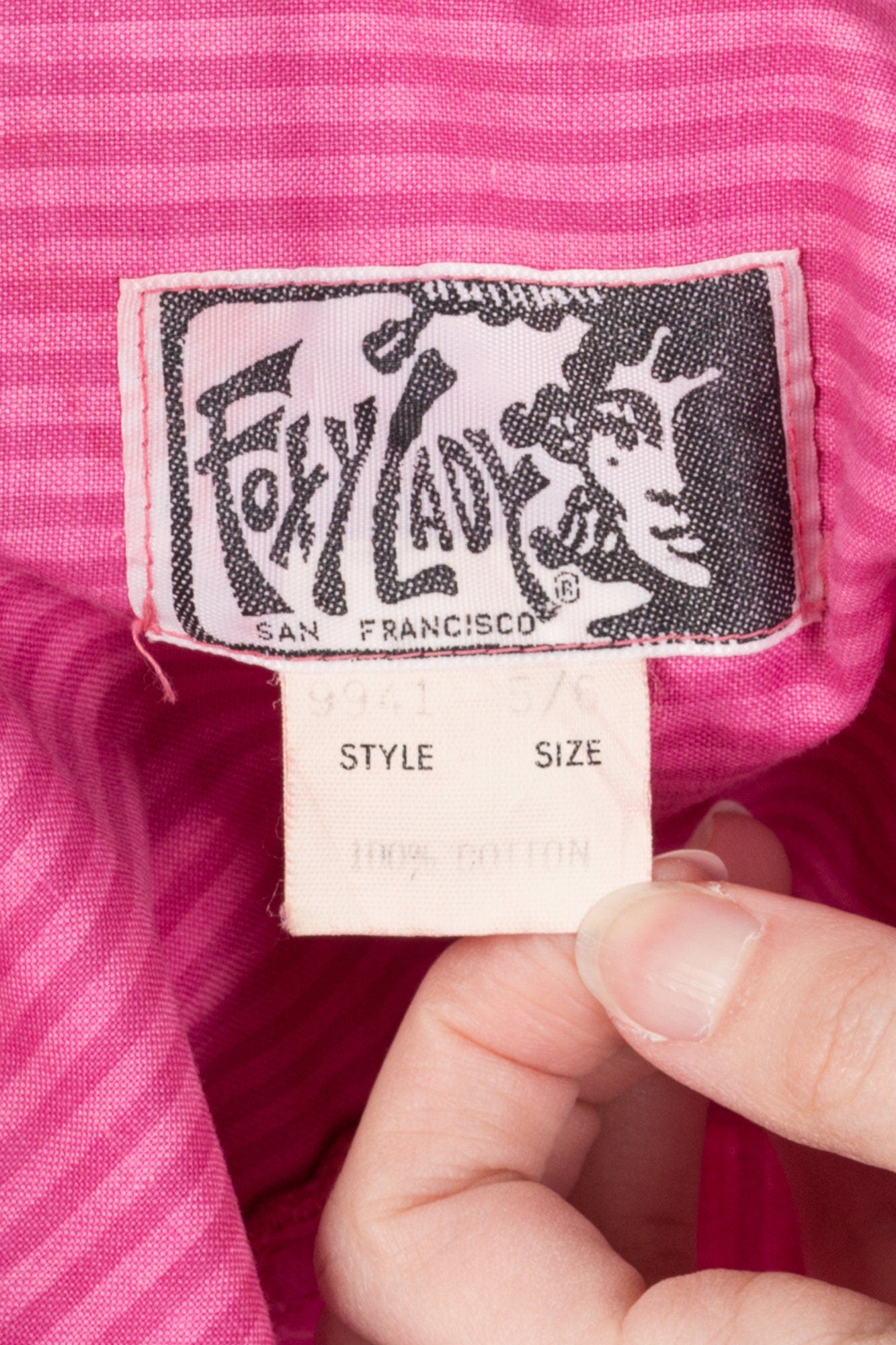 70s 80s Foxy Lady Pink Striped Shirtdress - Extra Small 