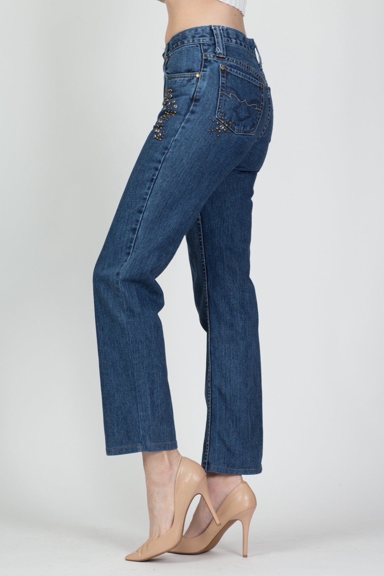 Y2K Lawman Western Studded Jeans - XS to Small 