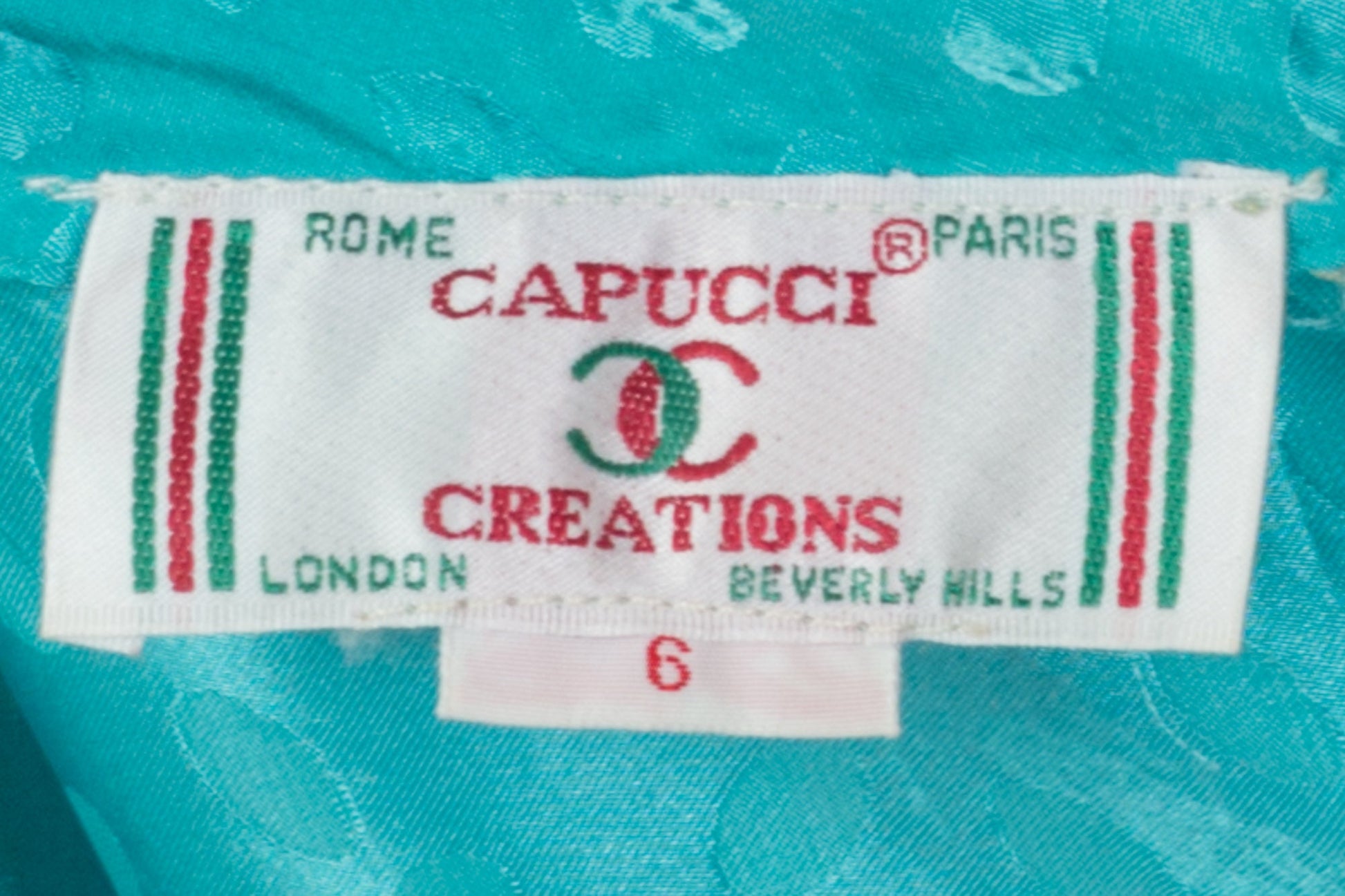 80s Capucci Watermelon Print Puff Sleeve Dress - Medium 