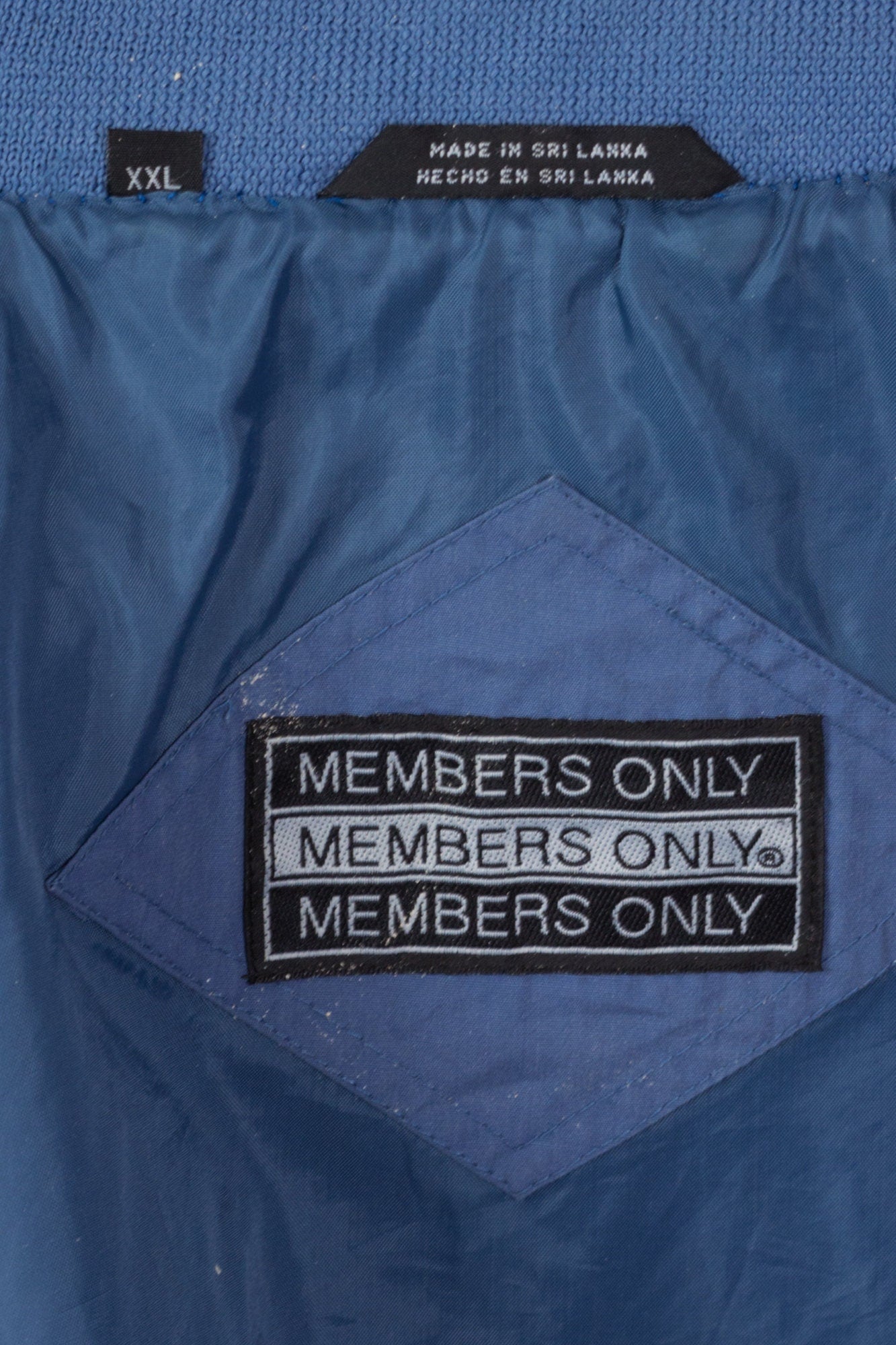 Vintage Members Only Blue Cafe Racer Jacket - Men's XXL
