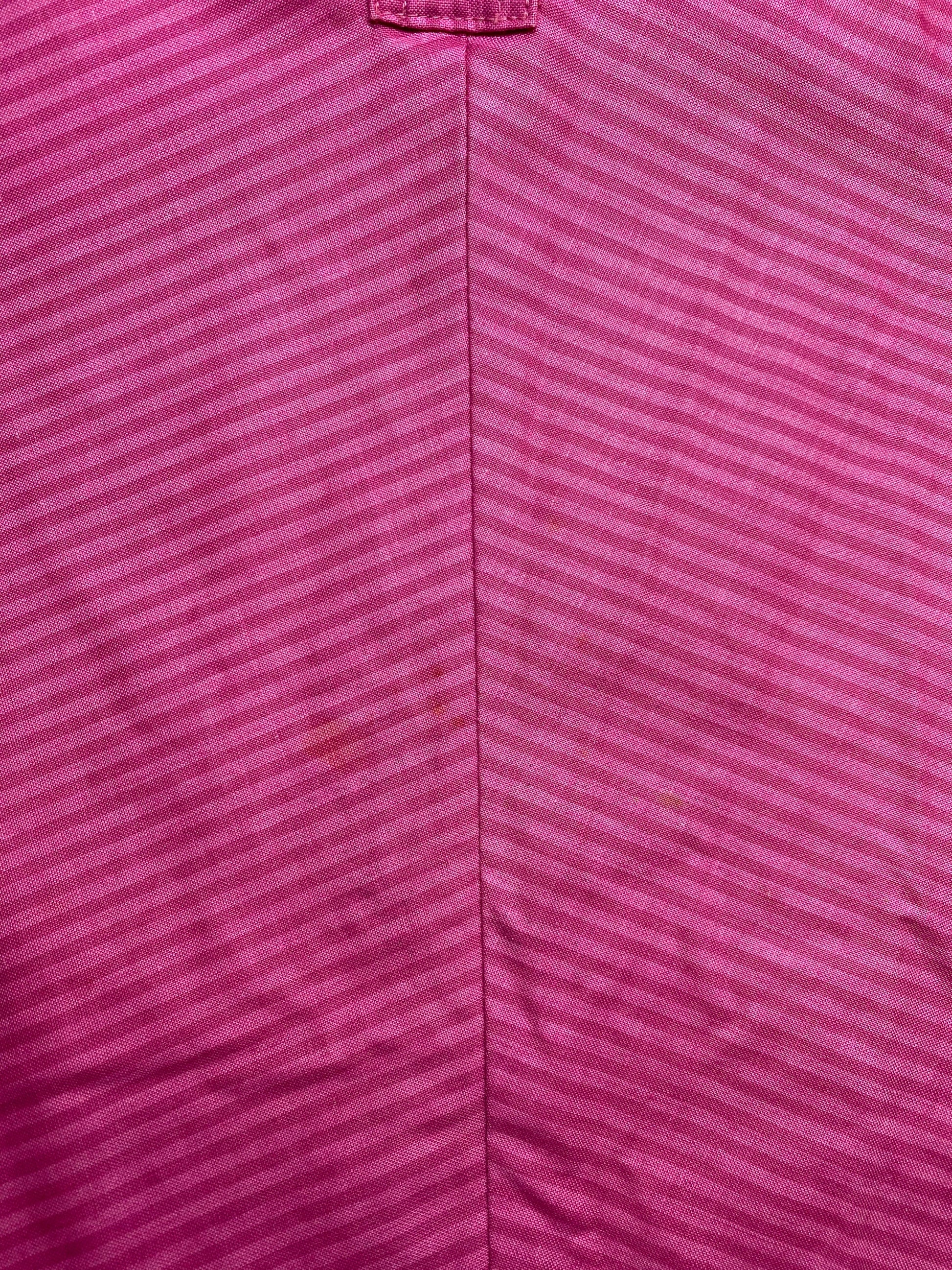 70s 80s Foxy Lady Pink Striped Shirtdress - Extra Small 