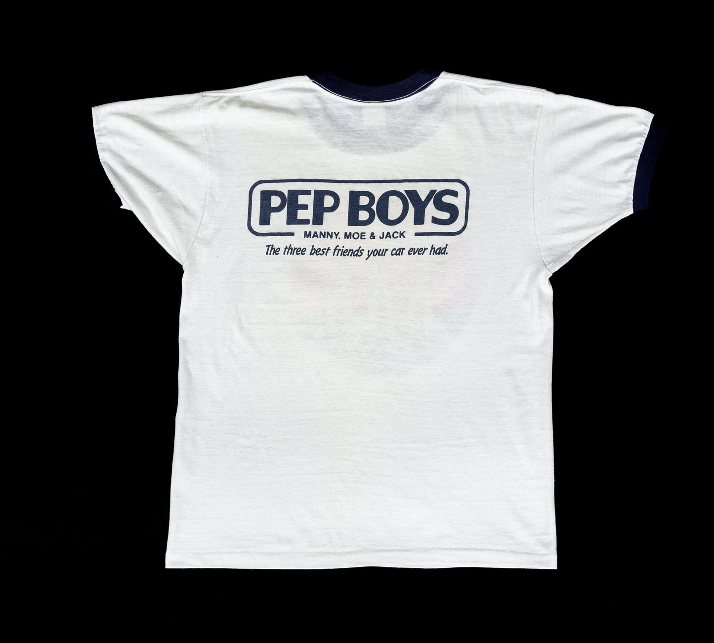 70s Pep Boys Ringer Tee - Men's Medium, Women's Large 