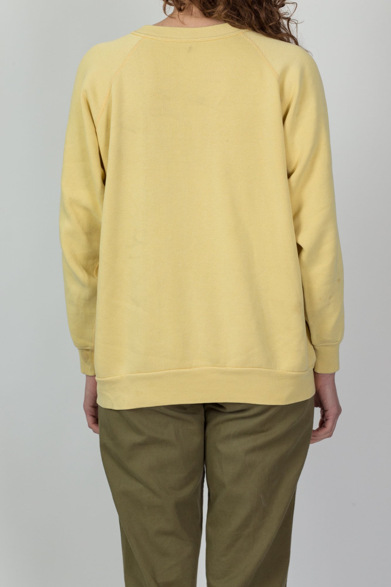90s Reebok Canary Yellow Sweatshirt - Men's Large Short, Women's XL 