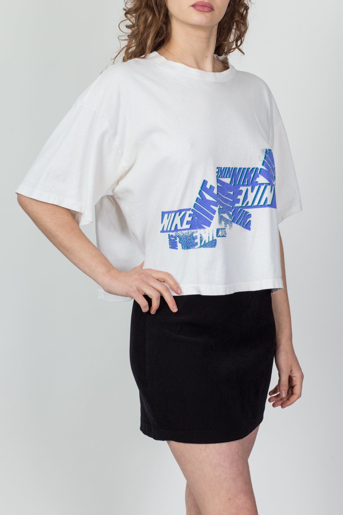90s Nike Cropped Graphic T Shirt - Men's Large, Women's XL 