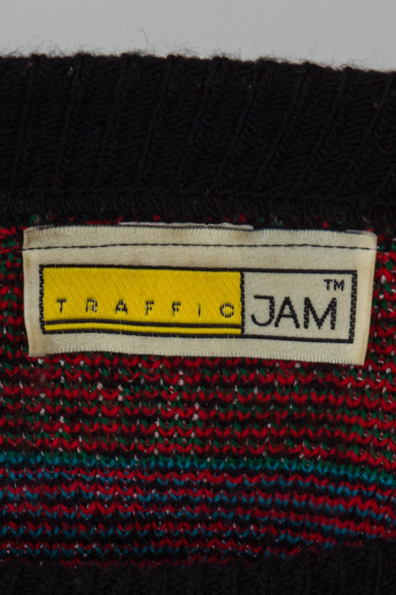 Vintage 80s Floral & Plaid Sweater - Large 