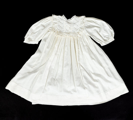 Vintage Victorian Cotton Christening Gown 