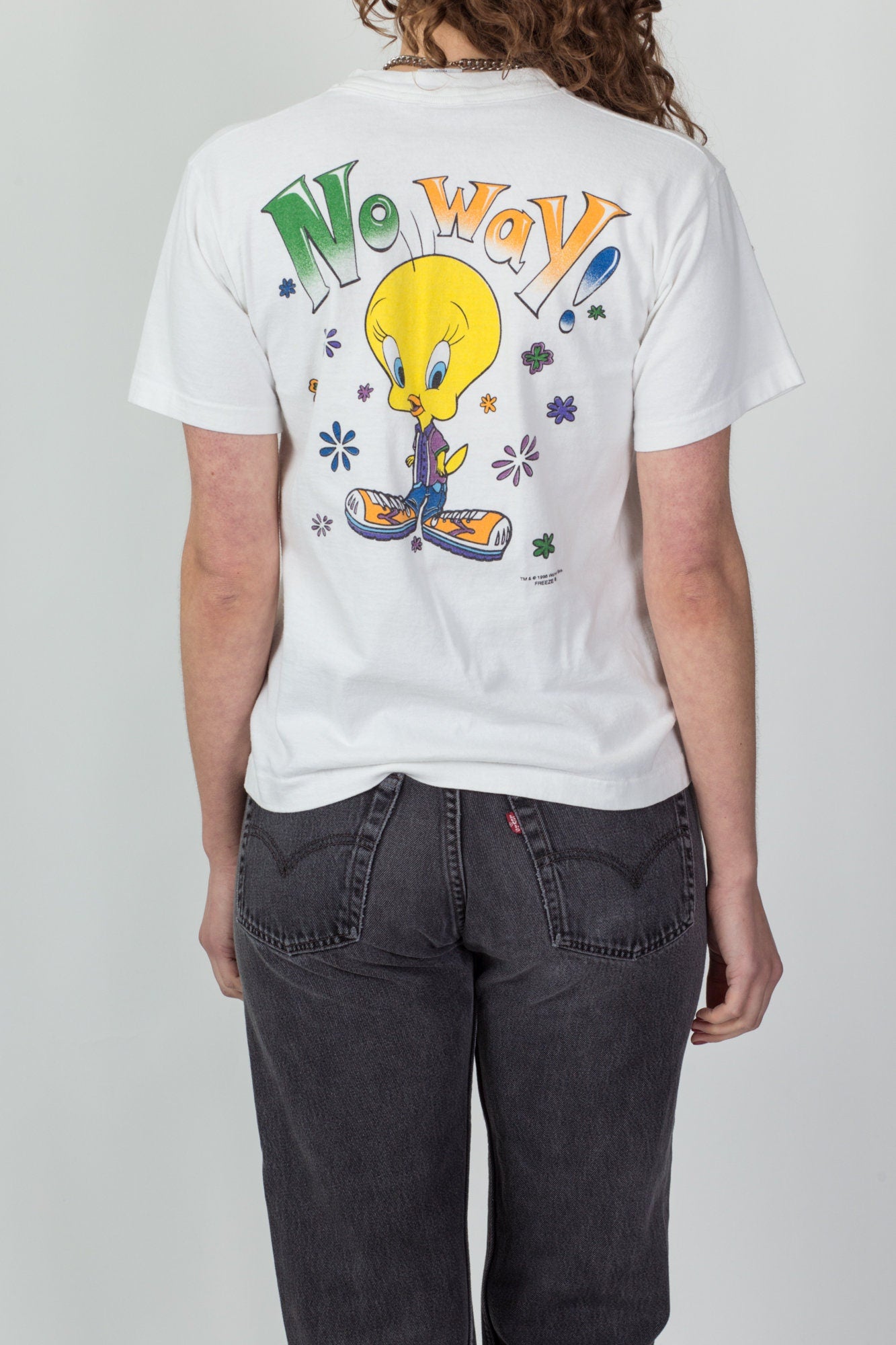 90s Tweety Bird "Don't Go There!" T Shirt - Small 