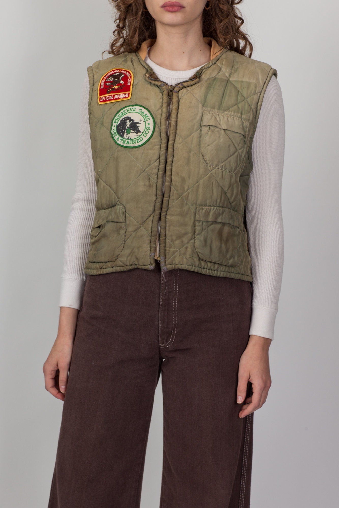 1950s JC Higgins Brand Puffer Hunting Vest Men s Large Women s